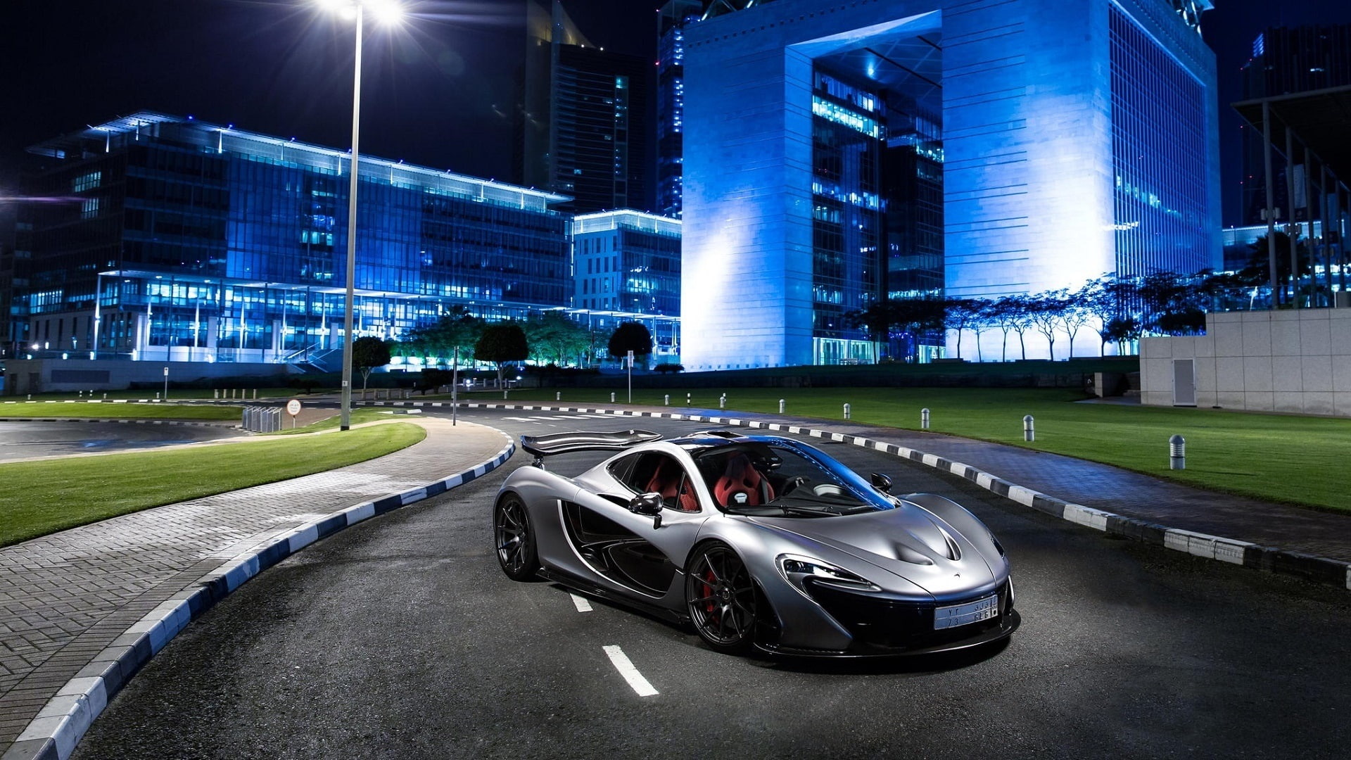 McLaren, Supercar, 1080P, p, Silver, City, Night, HD Wallpaper