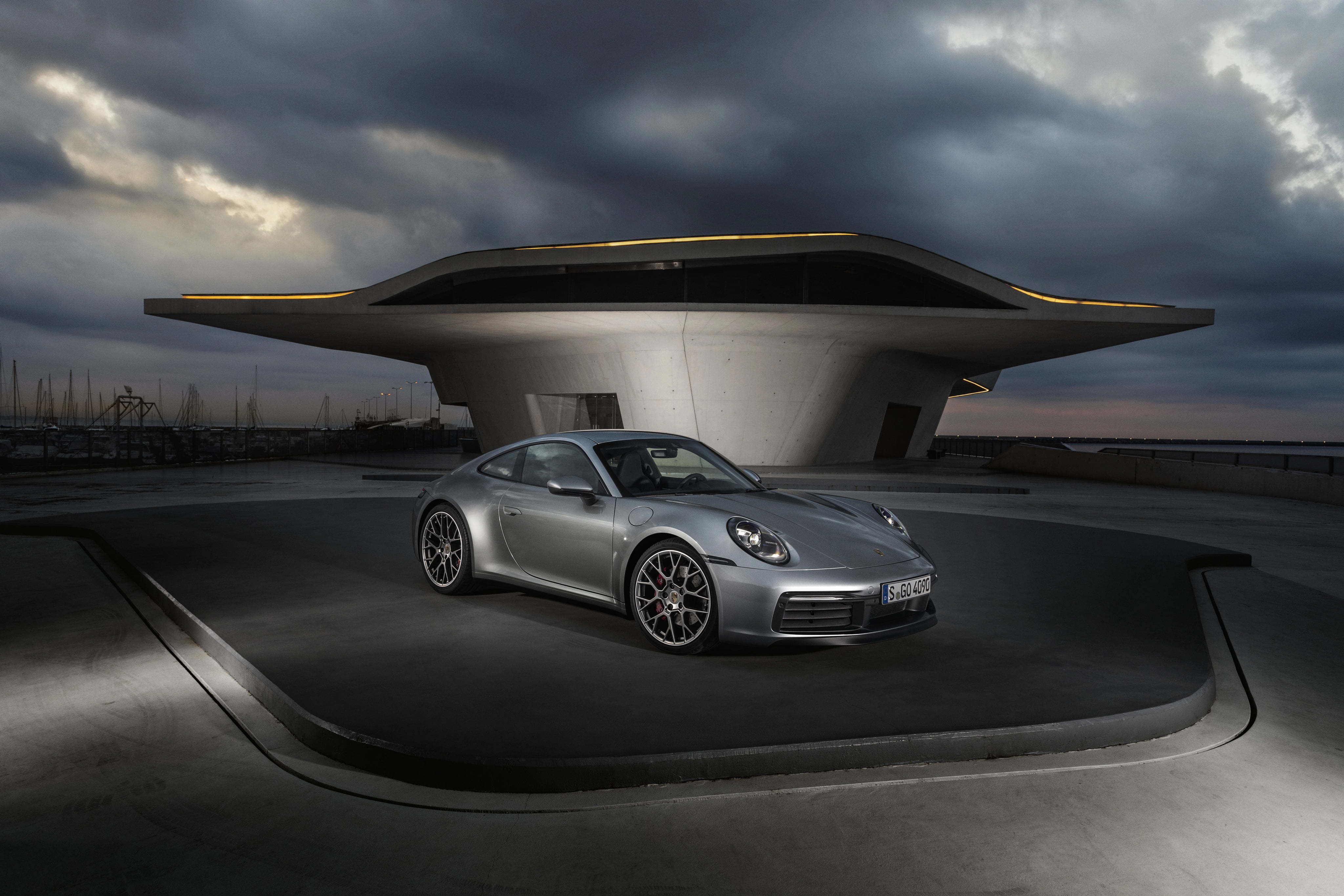cloudy, 2019, 4K, Porsche, 911, 992, Carrera 4S, coupe, HD Wallpaper