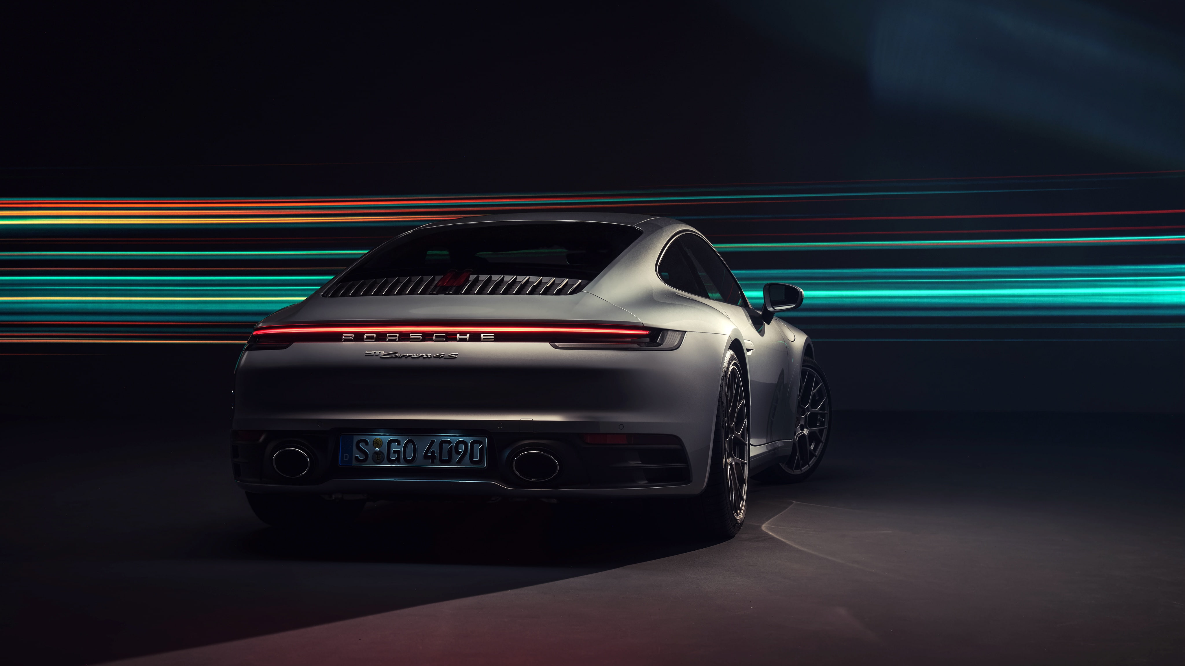 Porsche, 2019, Carrera 4S, rear view, 911, 4K, HD Wallpaper