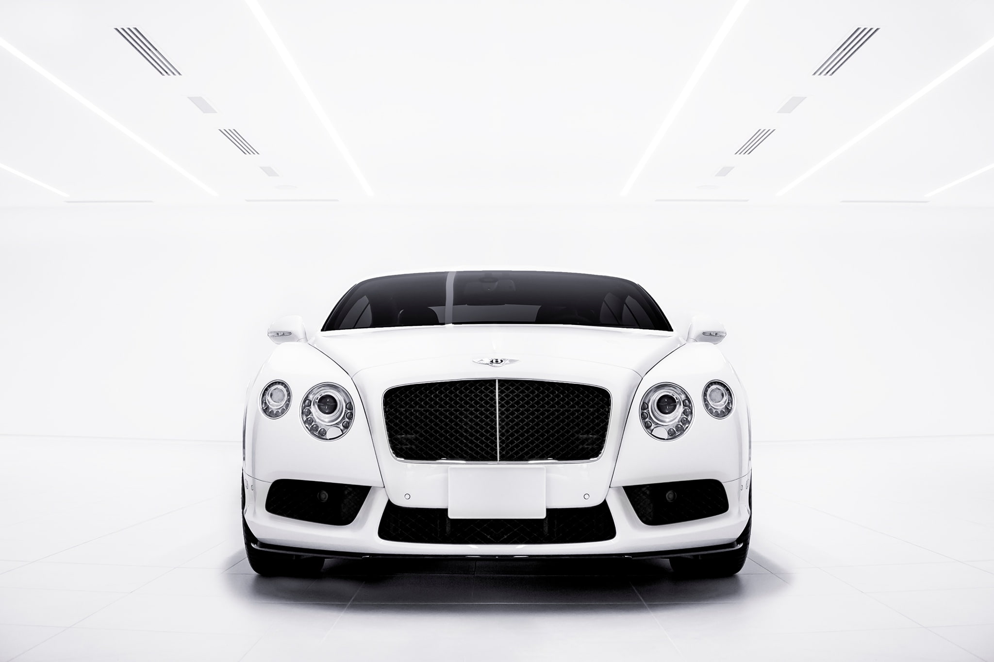 Bentley, Continental, white, front, GT V8S, 1080P, HD Wallpaper