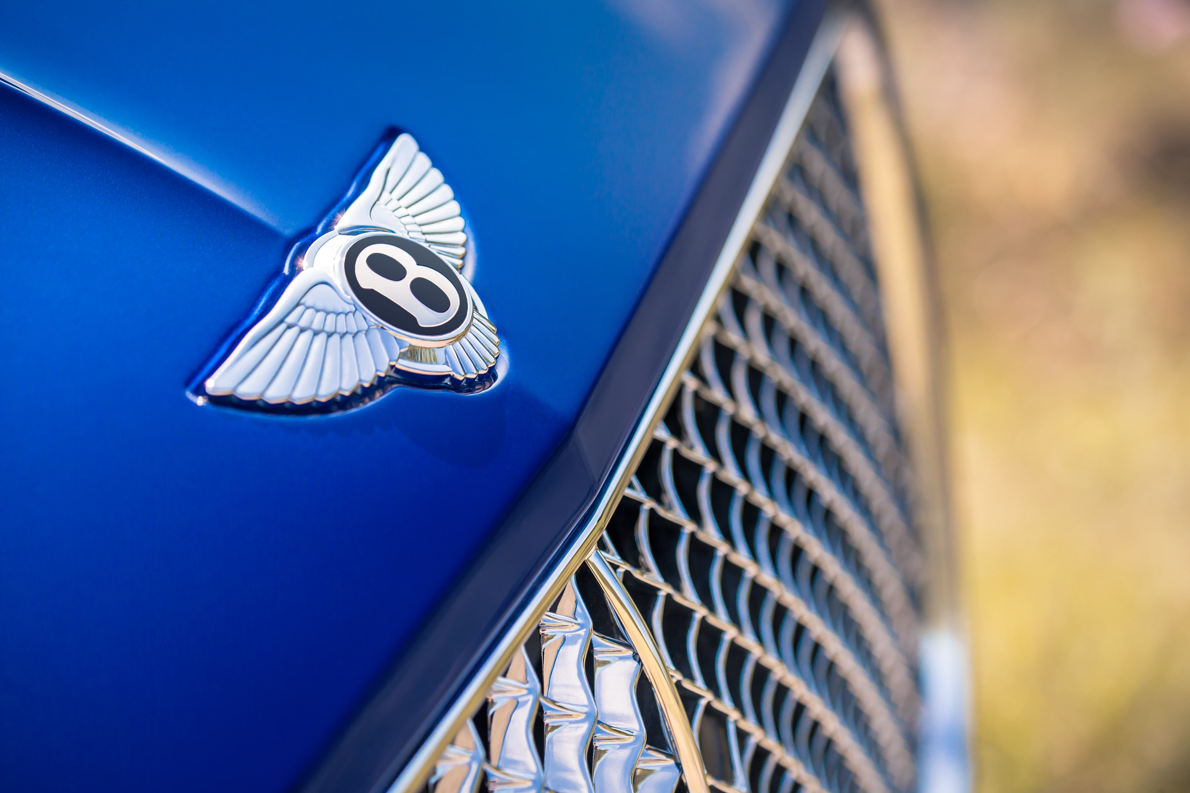 Logo, Bentley Continental GT, 4K, 4K, HD Wallpaper