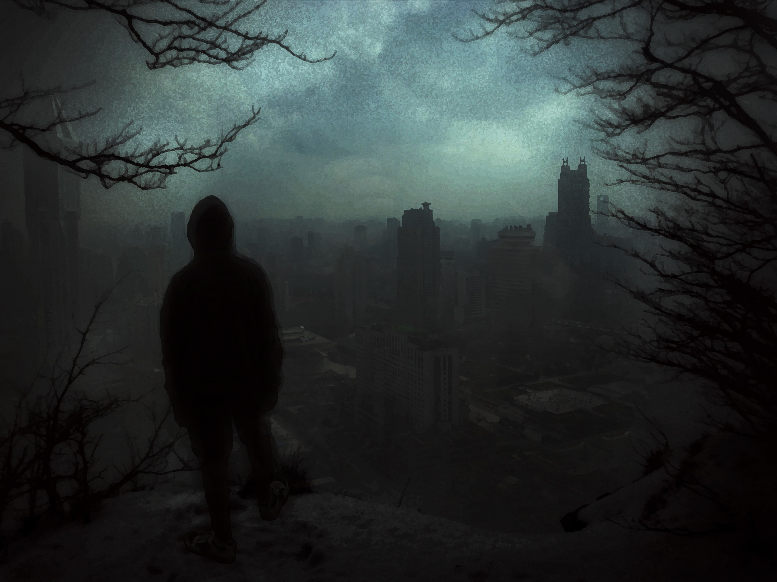 Trees, Shanghai, Dark, Rear View, Nightmare, 2K, forest, Alone, HD Wallpaper