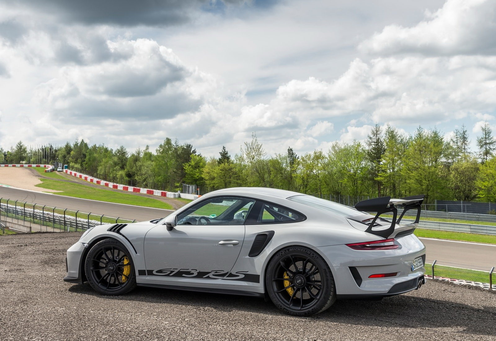 car, no people, porsche, sky, 911, 720P, day, motion, plant, road, travel, nature, luxury, cloud - sky, outdoors, side view, gt3, transportation, mode of transportation, HD Wallpaper