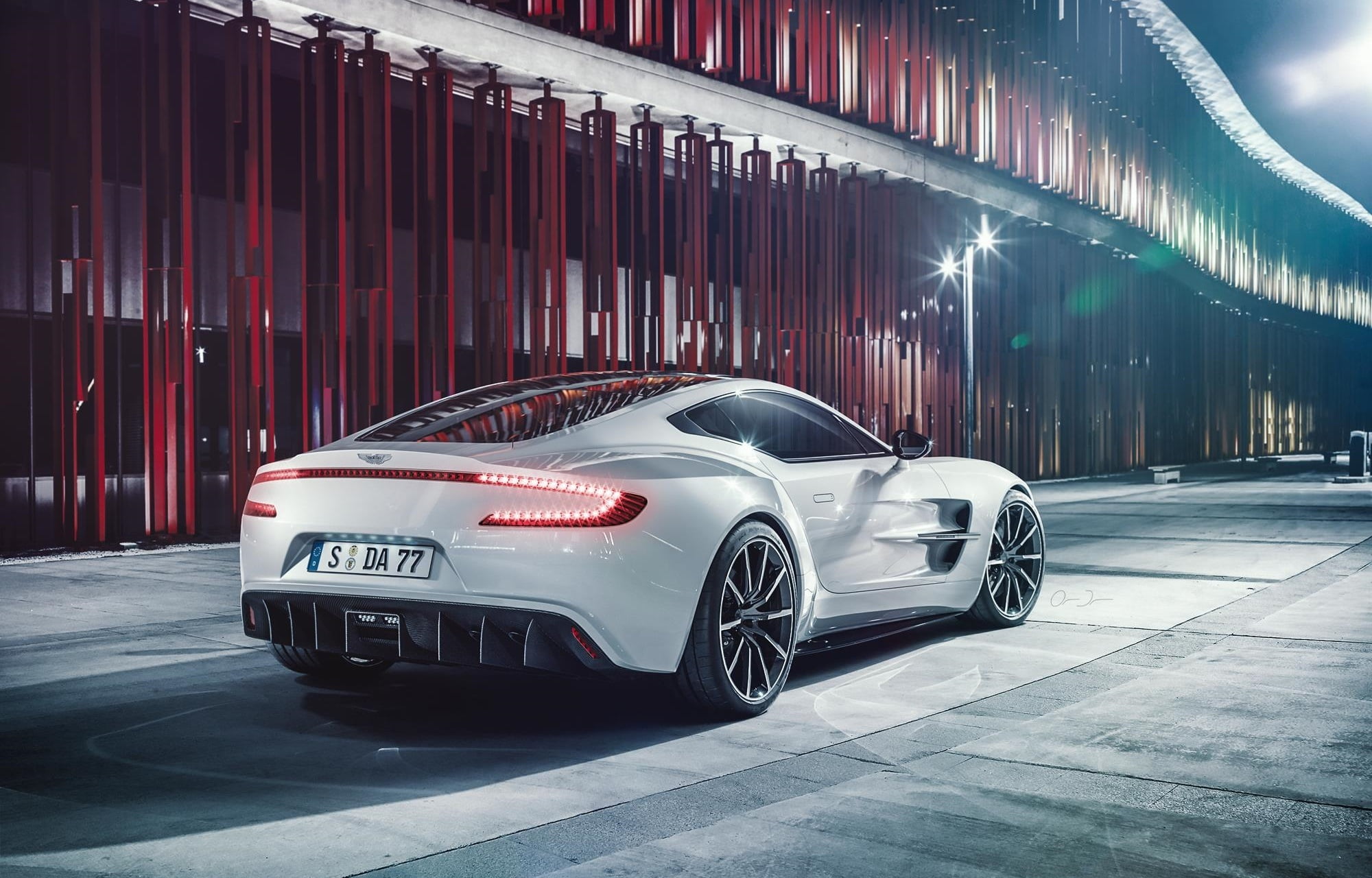 mode of transportation, aston martin, architecture, speed, design, outdoors, modern, transportation, illuminated, car, motor Vehicle, communication, garage, HD Wallpaper
