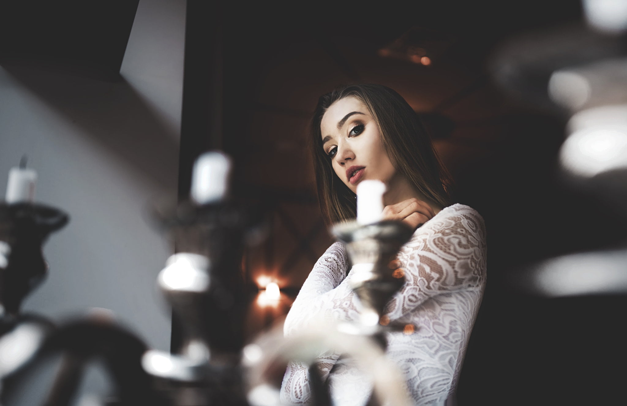 lifestyles, young adult, contemplation, leisure activity, luxury, women, one person, long hair, adult, indoors, looking, young women, glamour, portrait, HD Wallpaper
