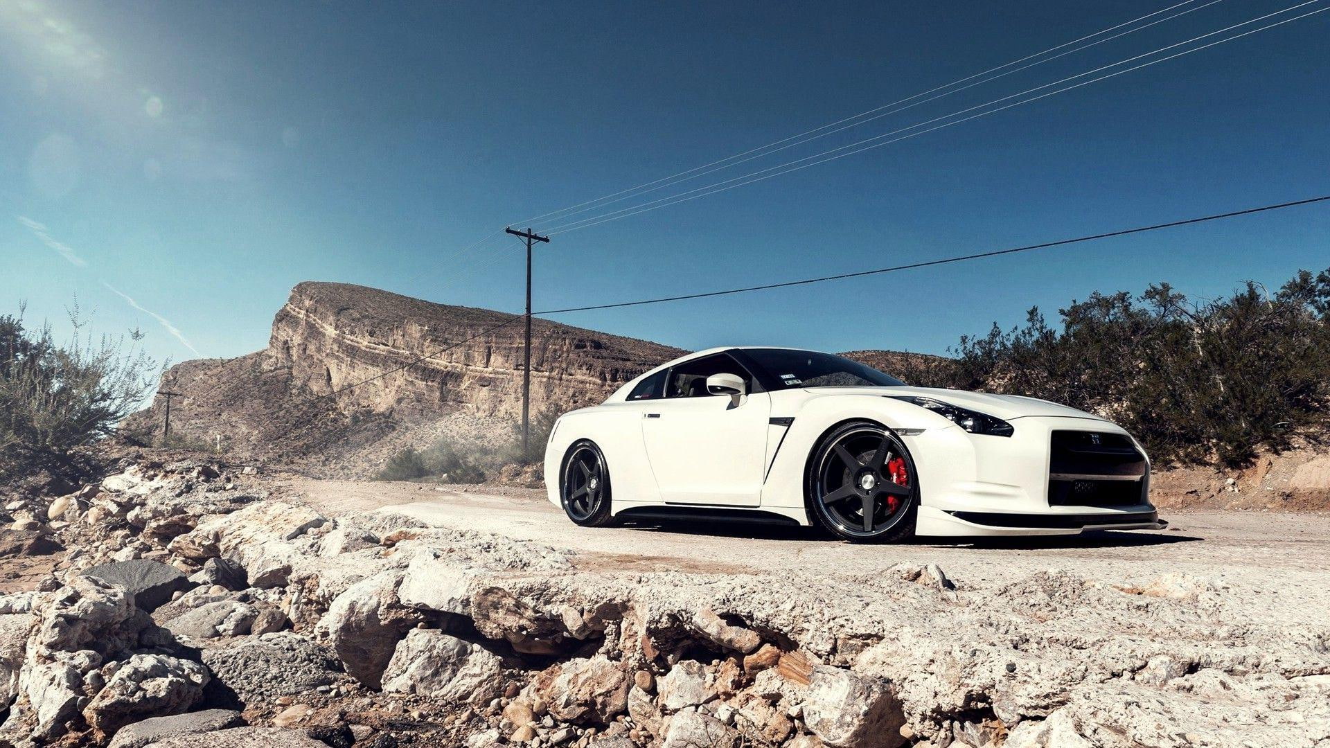 cars, car, 1920x1080, nissan, r, white, nissan gt-r, 1080P, sports, gt, HD Wallpaper