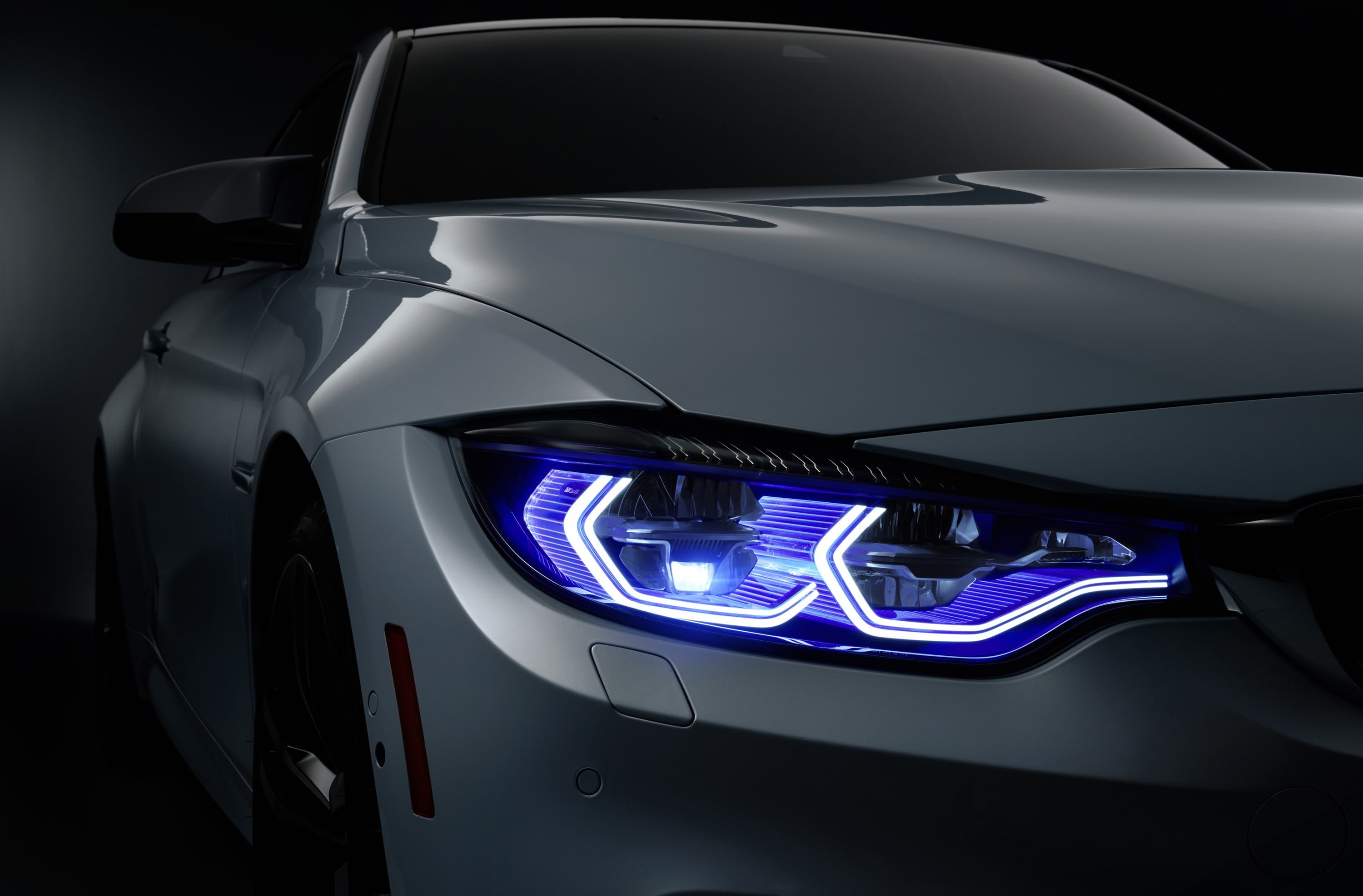 no people, glowing, motor vehicle, automotive, car, fuel and power generation, land vehicle, black, BMW, night, Cars, reflection, digital, outdoors, shape, HD Wallpaper