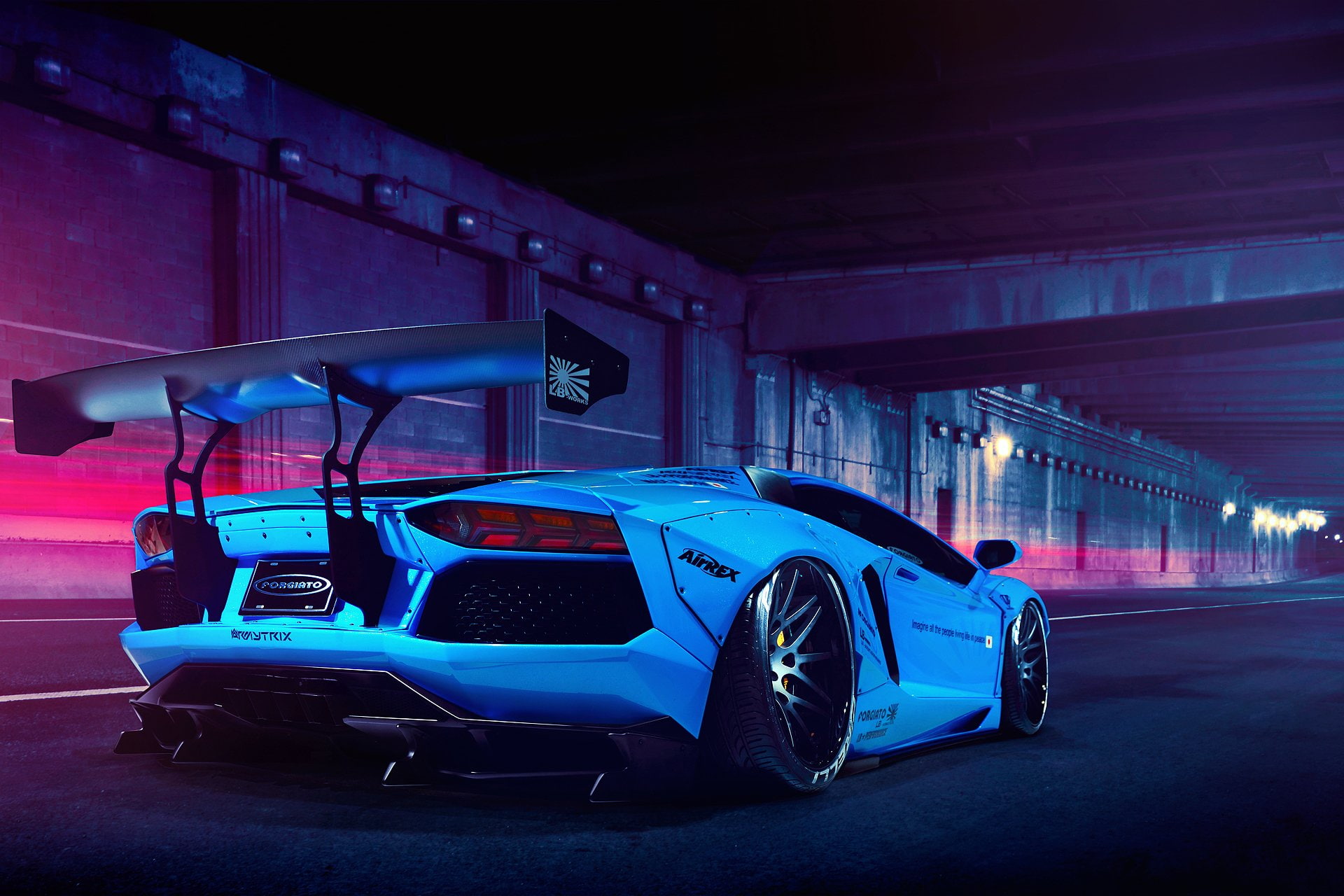 lamborghini, liberty, lp700-4, walk, aventador, blue, 1080P, HD Wallpaper