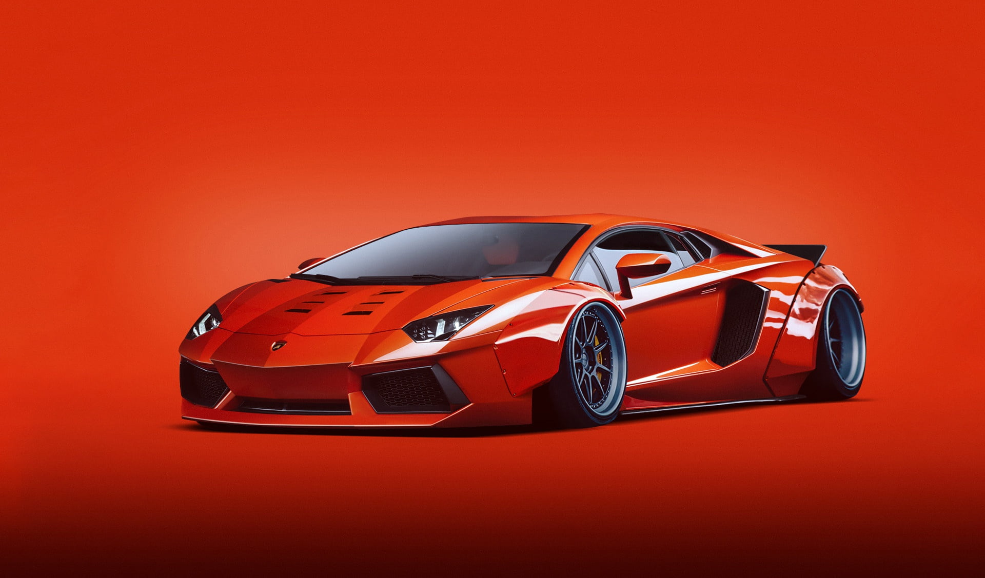 Orange, 1080P, Walk, Aventador, Lamborghini, LP700-4, Liberty, HD Wallpaper