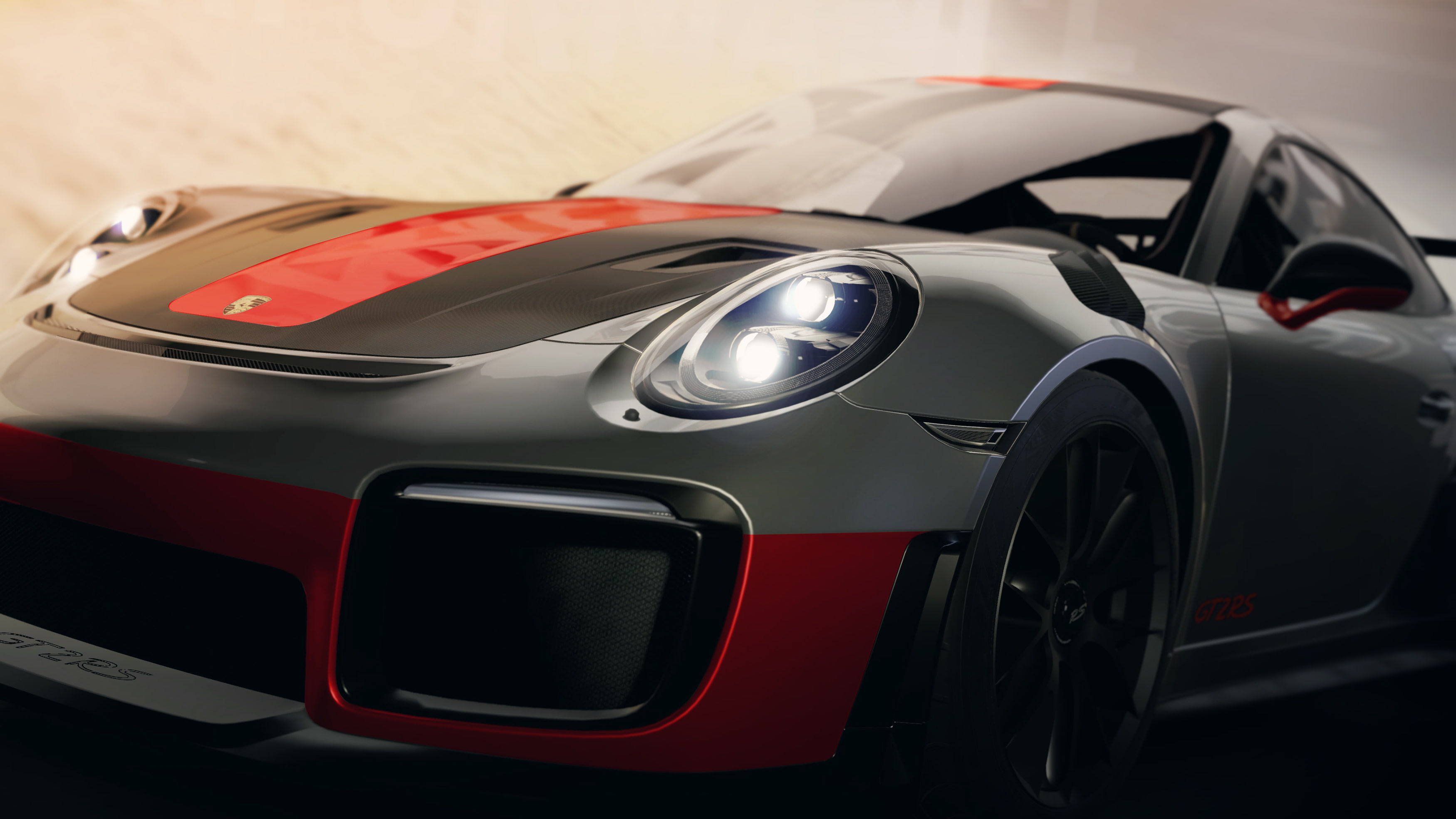 gray, photo, porsche, Forza Motorsport 7, 2K, 4K, coupe, red, Porsche 911 GT2 RS, Xbox One X, HD Wallpaper