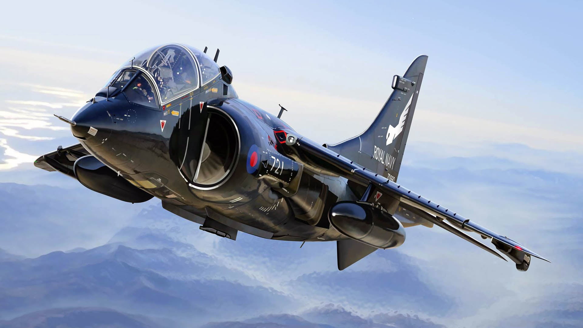 numbers, military aircraft, Harrier Jump Jet, military, aircraft, vehicle, 1080P, HD Wallpaper