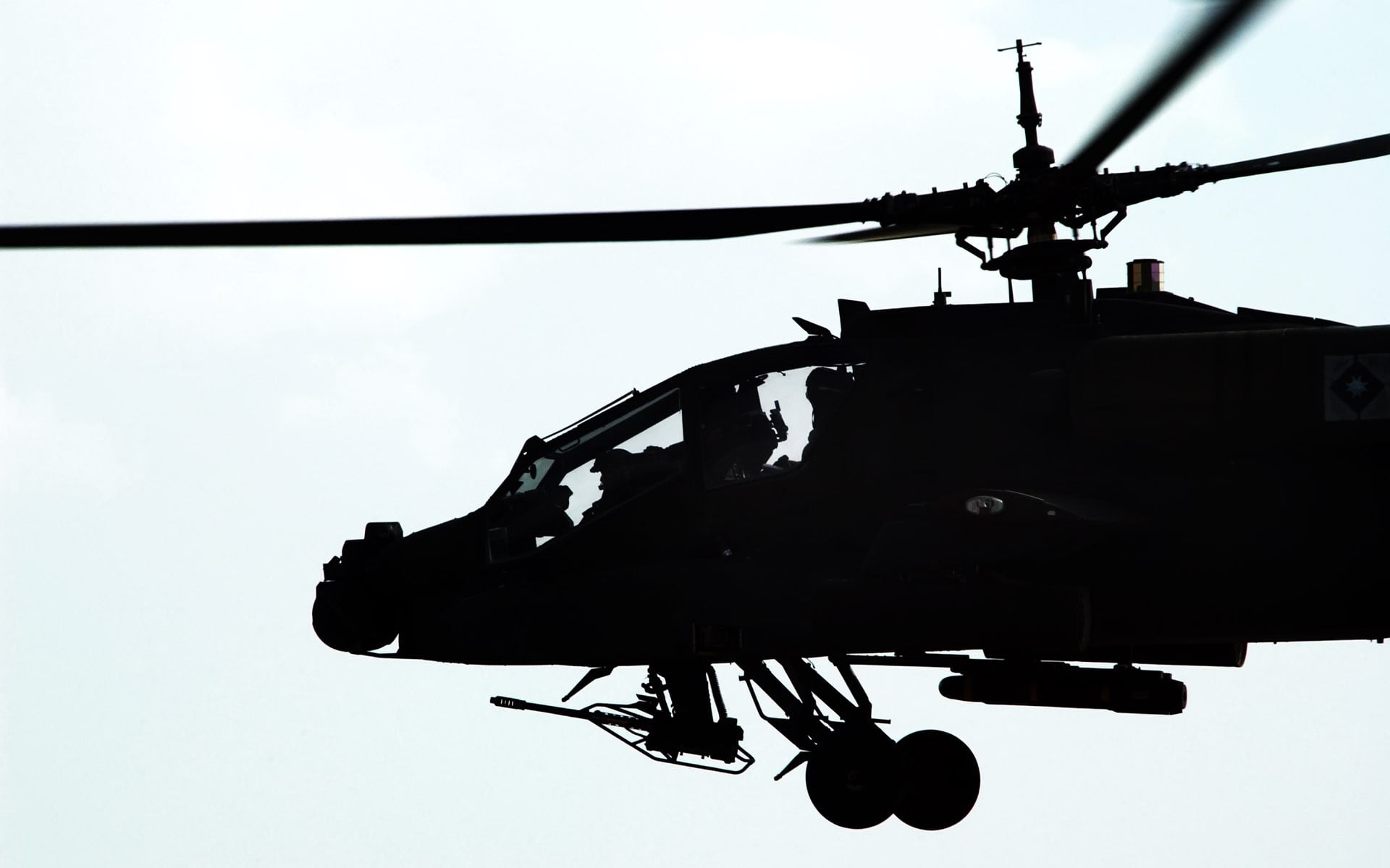 day, airplane, mode of transportation, artwork, air vehicle, AH-64 Apache, armed forces, transportation, attack helicopters, clear sky, low angle view, HD Wallpaper