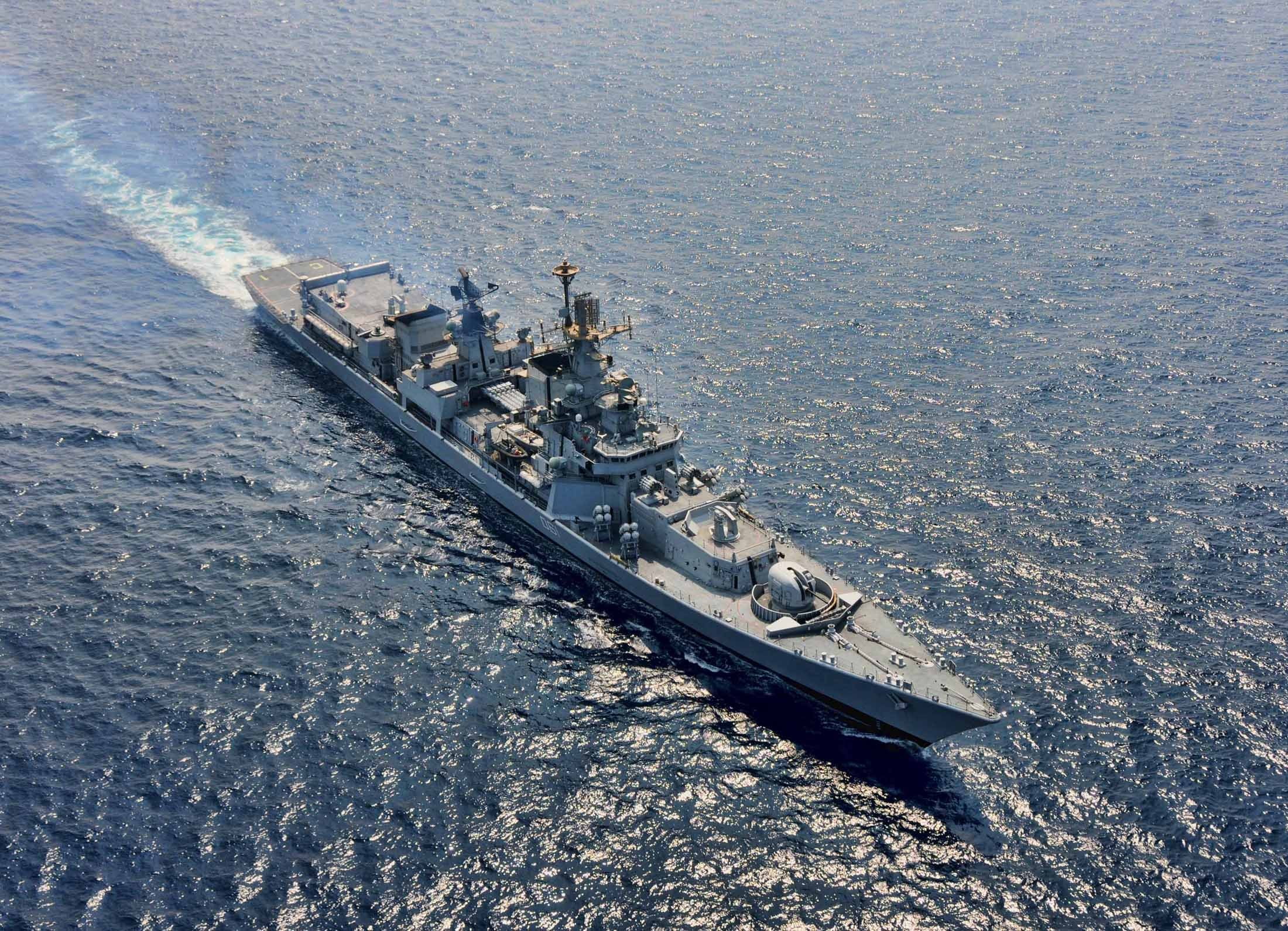 Destroyer, 1080P, Delhi Class, Indian-Navy, warship, HD Wallpaper