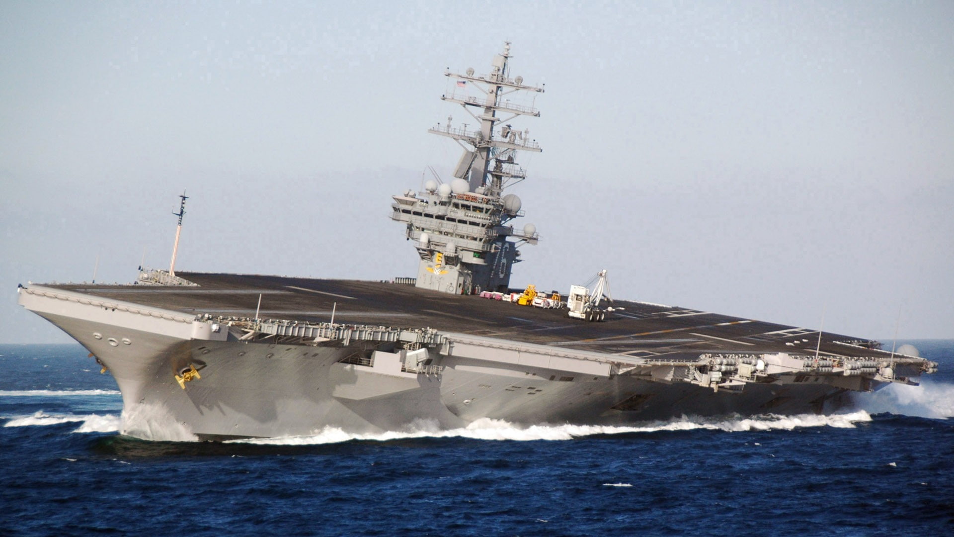 motion, business, industry, USS Ronald Reagan, aircraft carrier, nautical vessel, transportation, freight transportation, on the move, outdoors, water, HD Wallpaper