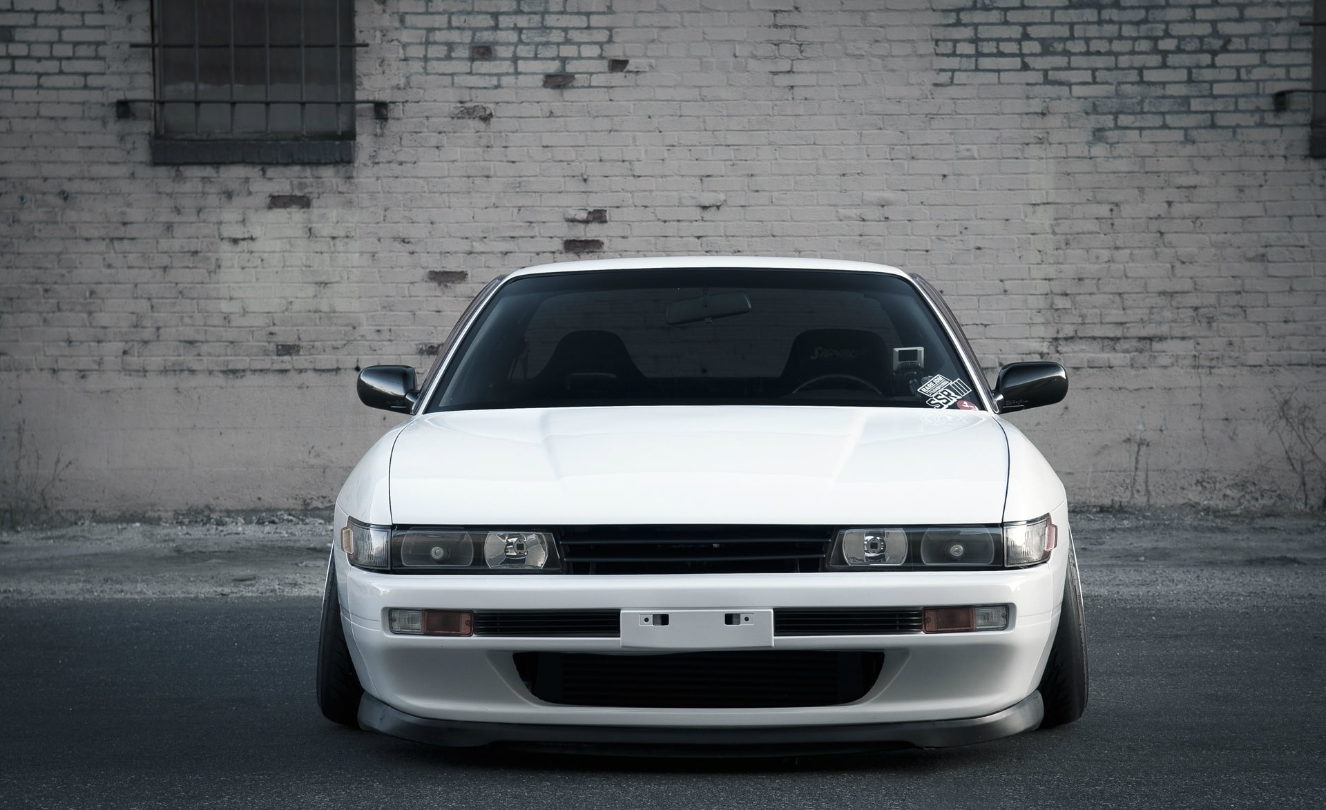 city, stationary, street, brick wall, mode of transportation, parking, land vehicle, Cars, stanceworks, slammed, car, architecture, transportation, no people, HD Wallpaper