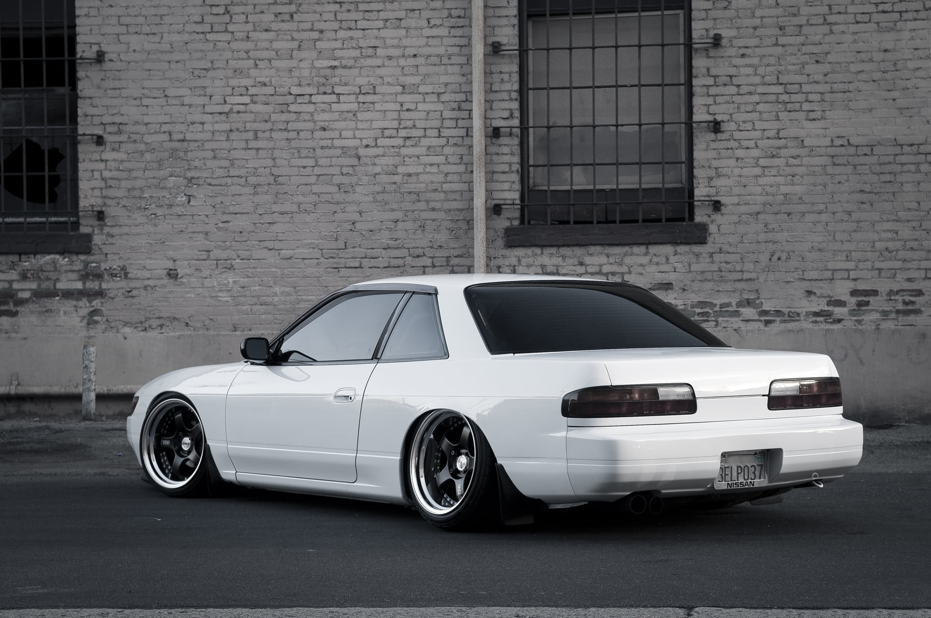 architecture, built structure, wall - building feature, car, motor vehicle, 1080P, transportation, white, vintage car, retro styled, stationary, luxury, HD Wallpaper