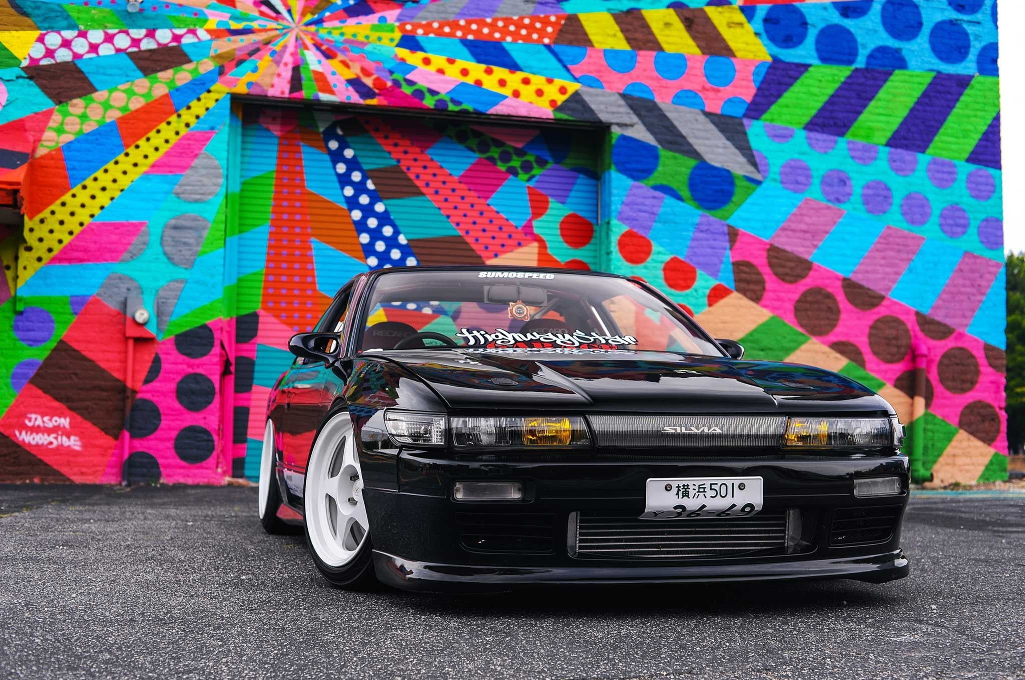 1080P, nissan, cars, black, s13, 1989, modified, silvia, HD Wallpaper