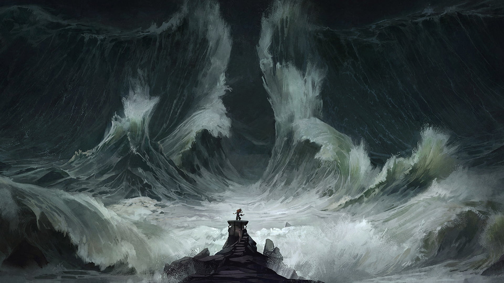 storm, statue, art and craft, asia, religion, travel destinations, travel, beauty in nature, buddhism, built structure, nature, backgrounds, scenics - nature, HD Wallpaper