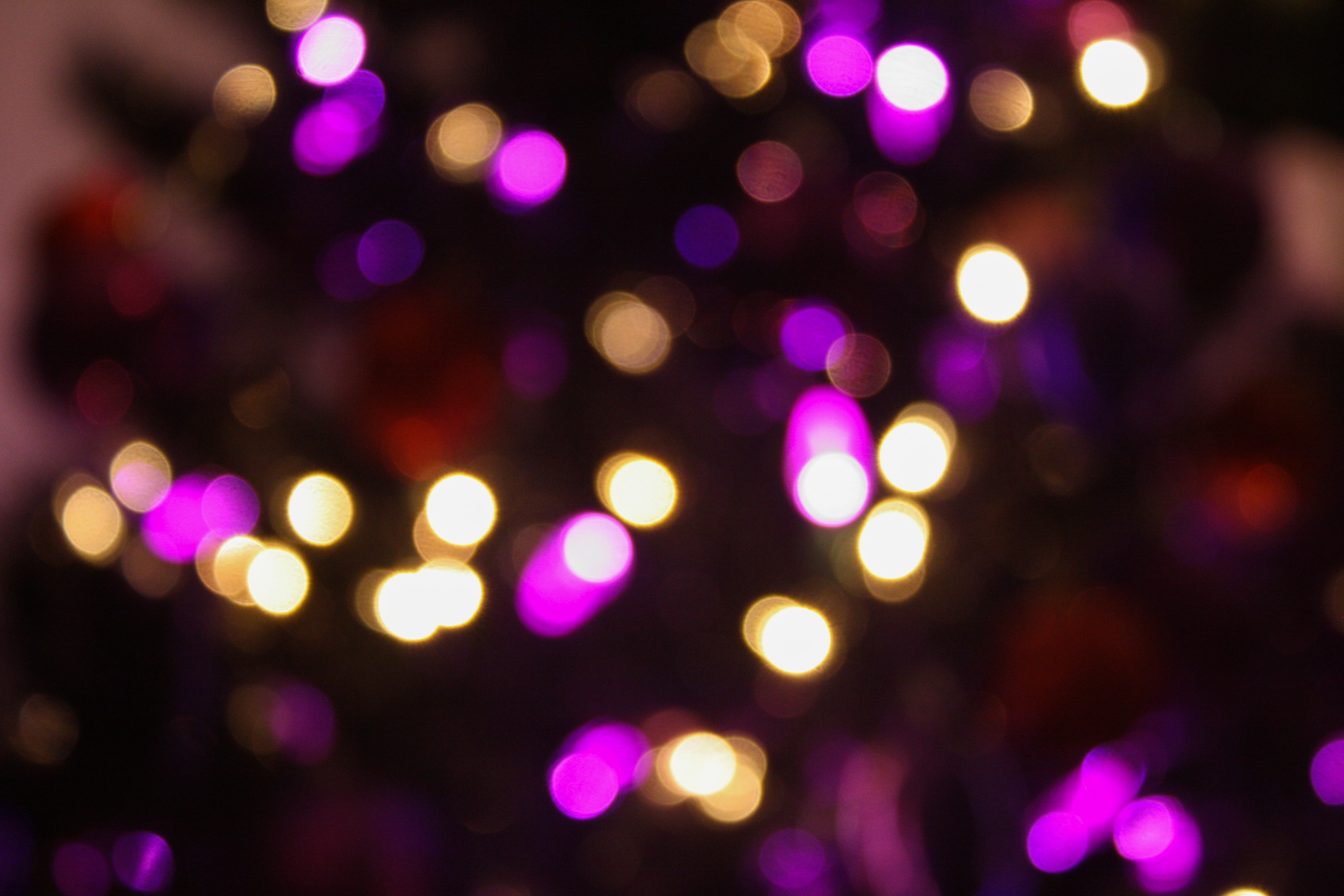 electric light, electricity, shape, bokeh, holiday, ornaments, multi Colored, christmas tree, spirit, red, lighting equipment, festive, no people, purple, HD Wallpaper