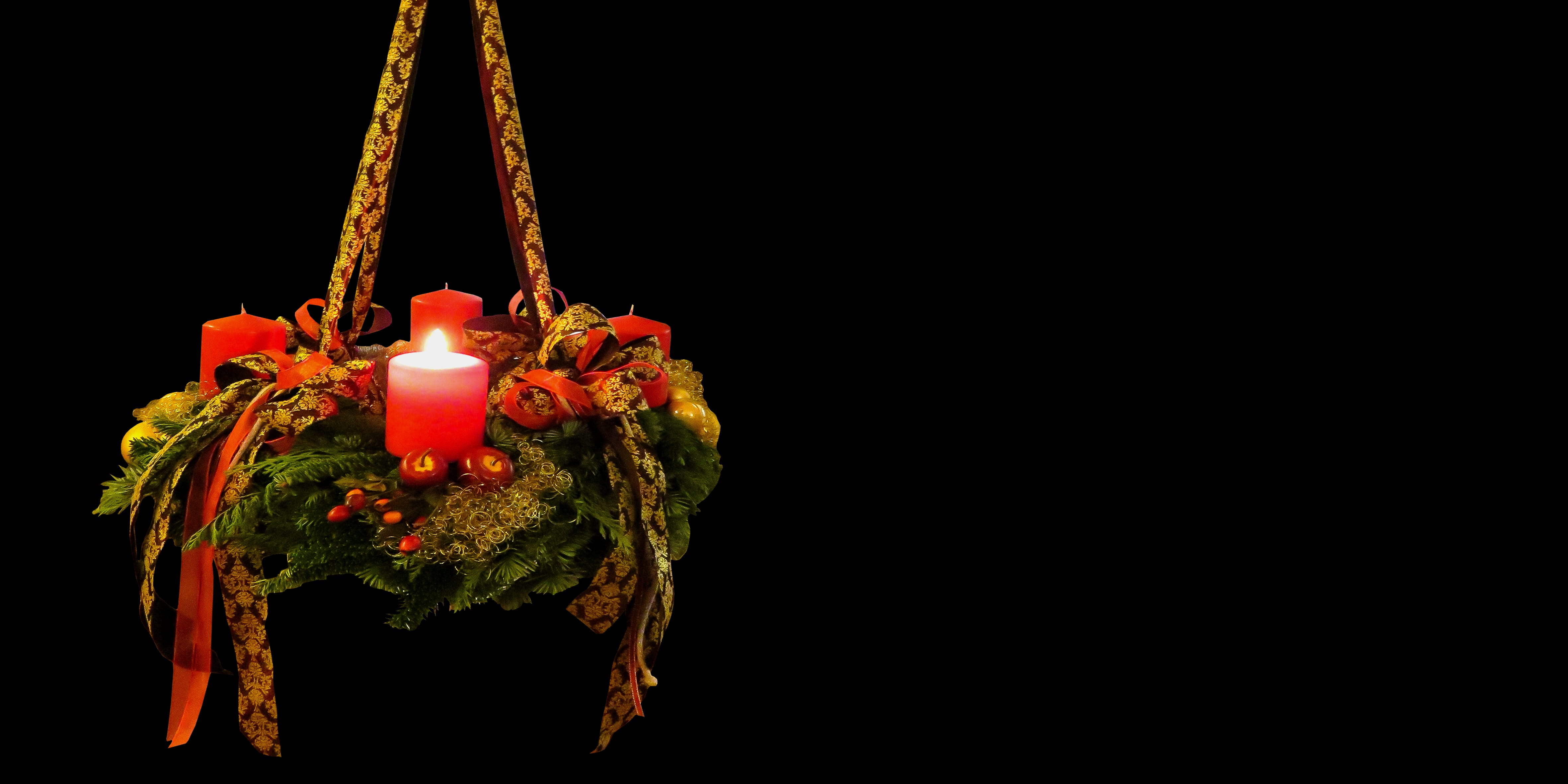 no people, decoration, advent, illuminated, v, 1advent, hanging, fire - natural phenomenon, copy space, red, christmas jewelry, close-up, burning, advent greeting, HD Wallpaper