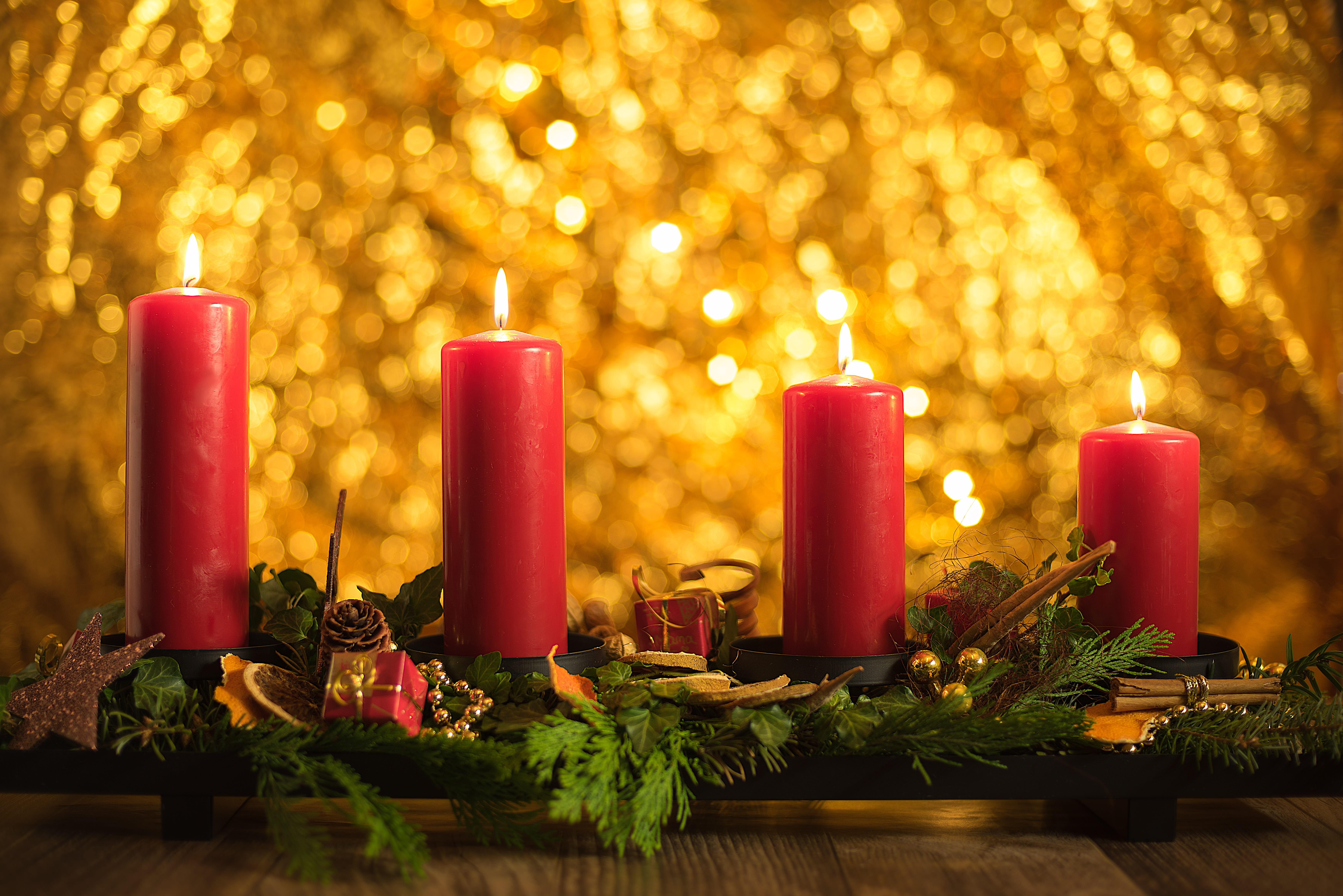no people, tree, fire - natural phenomenon, indoors, contemplative, light, advent arrangement, fourth, wreath, love, 4 advent, 5K, red, plant, nature, HD Wallpaper