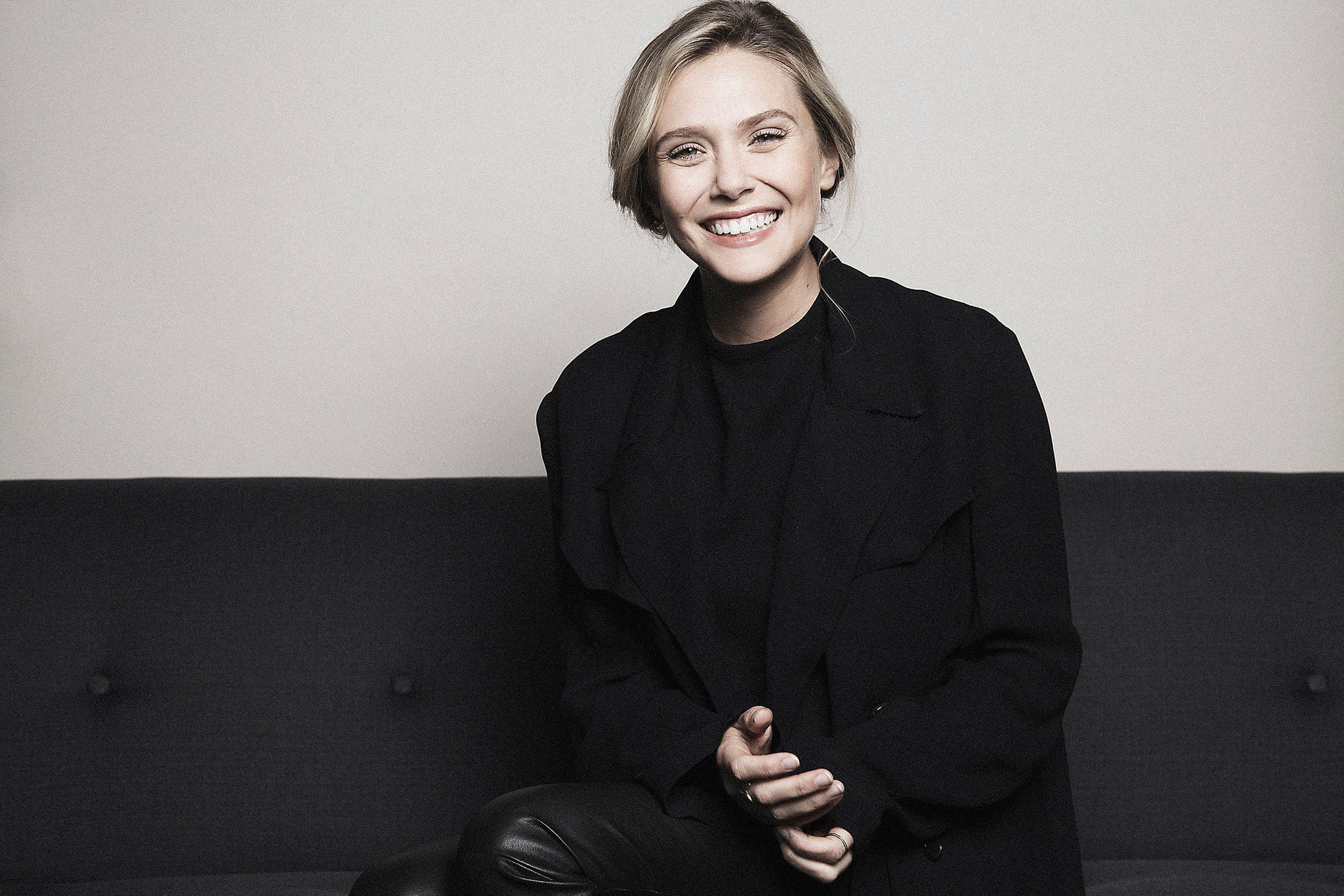 smile, mood, actress, model, 1080P, Elizabeth Olsen, Francois Berthier, photographer, HD Wallpaper