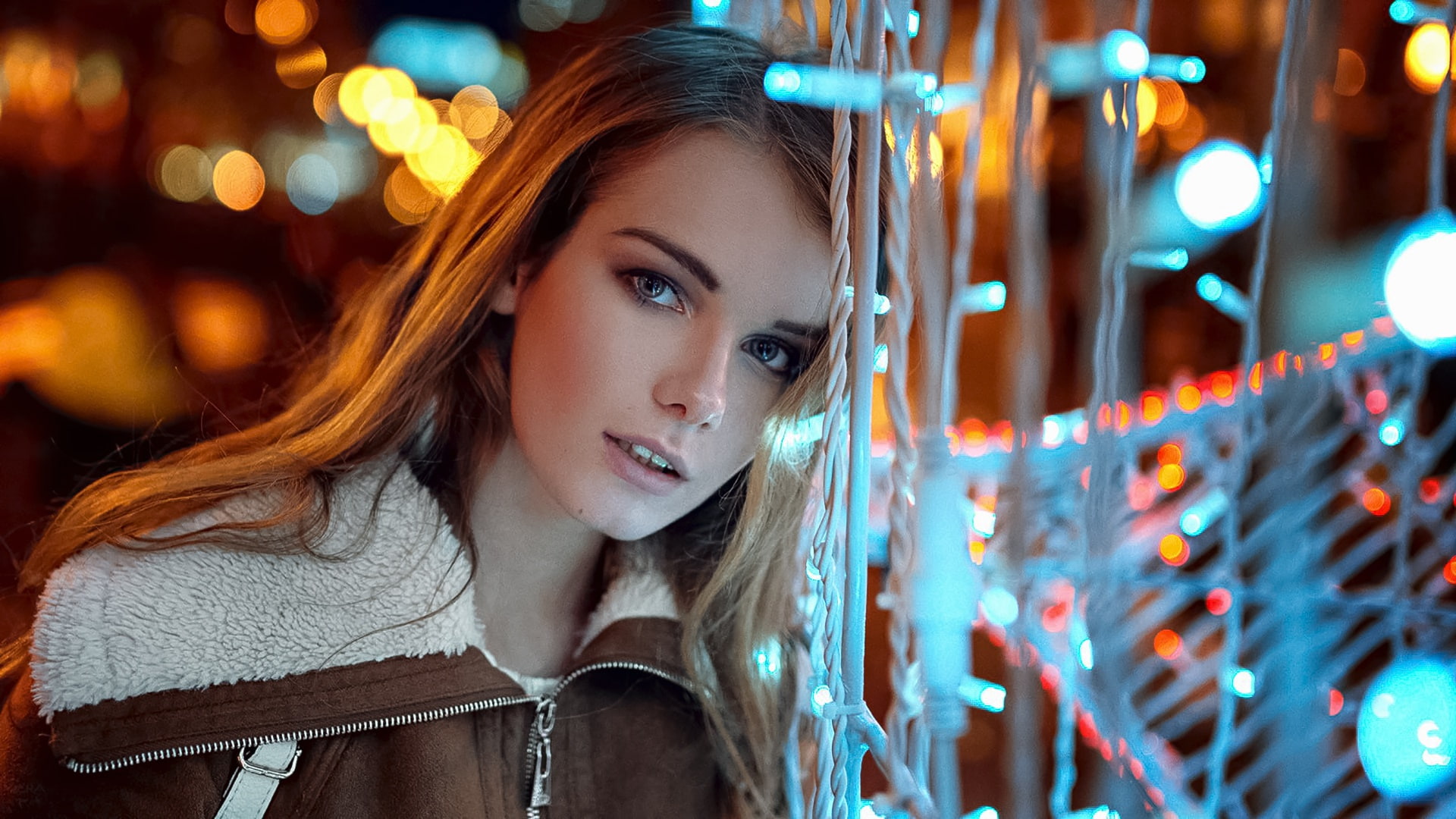 Hair, Look, Light, Garland, Irina Regent, 1080P, Girl, HD Wallpaper