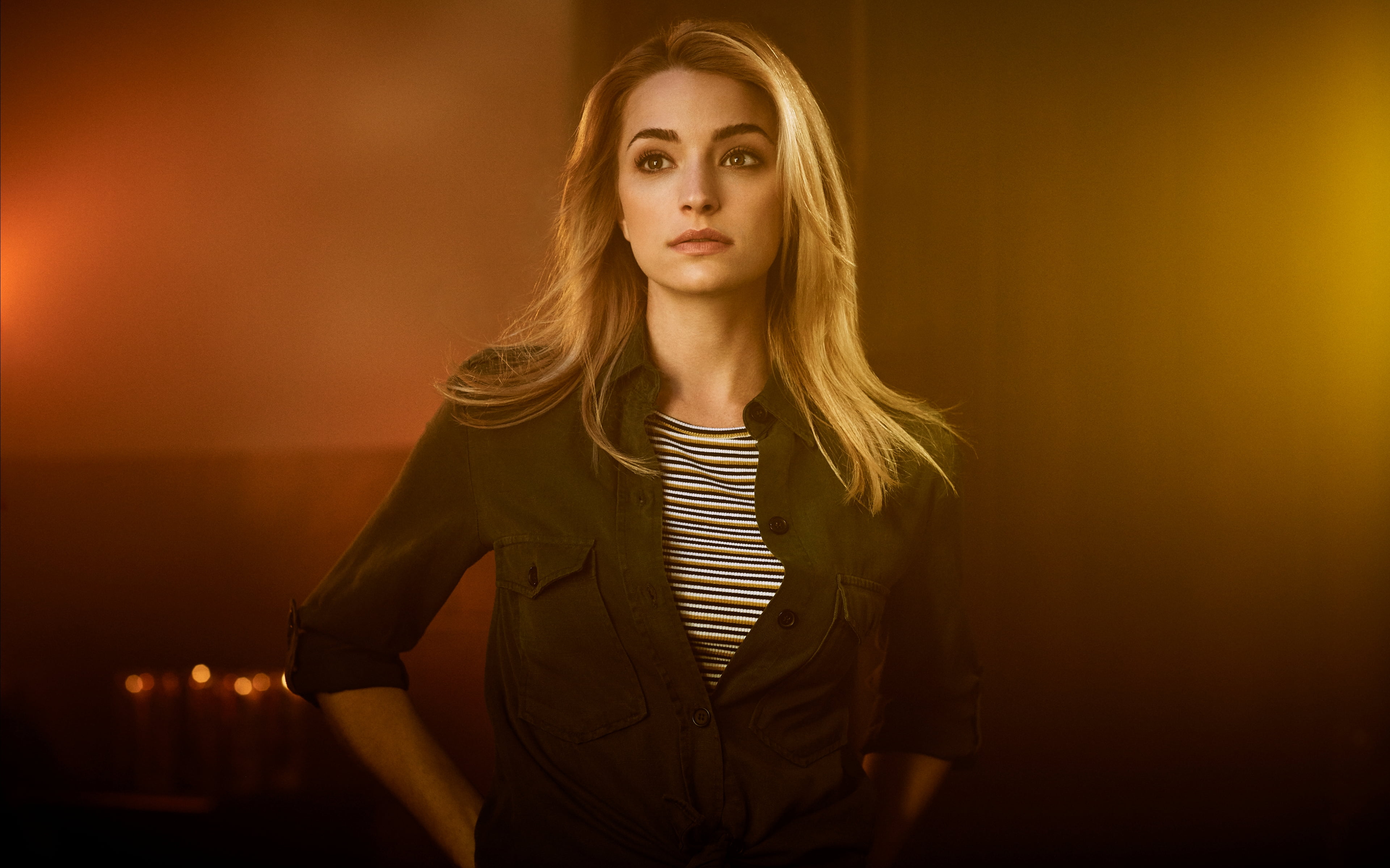looking at camera, brianne, portrait, young adult, hairstyle, jacket, beautiful woman, black, one person, beauty, clothing, hair, standing, fashion, actress, HD Wallpaper