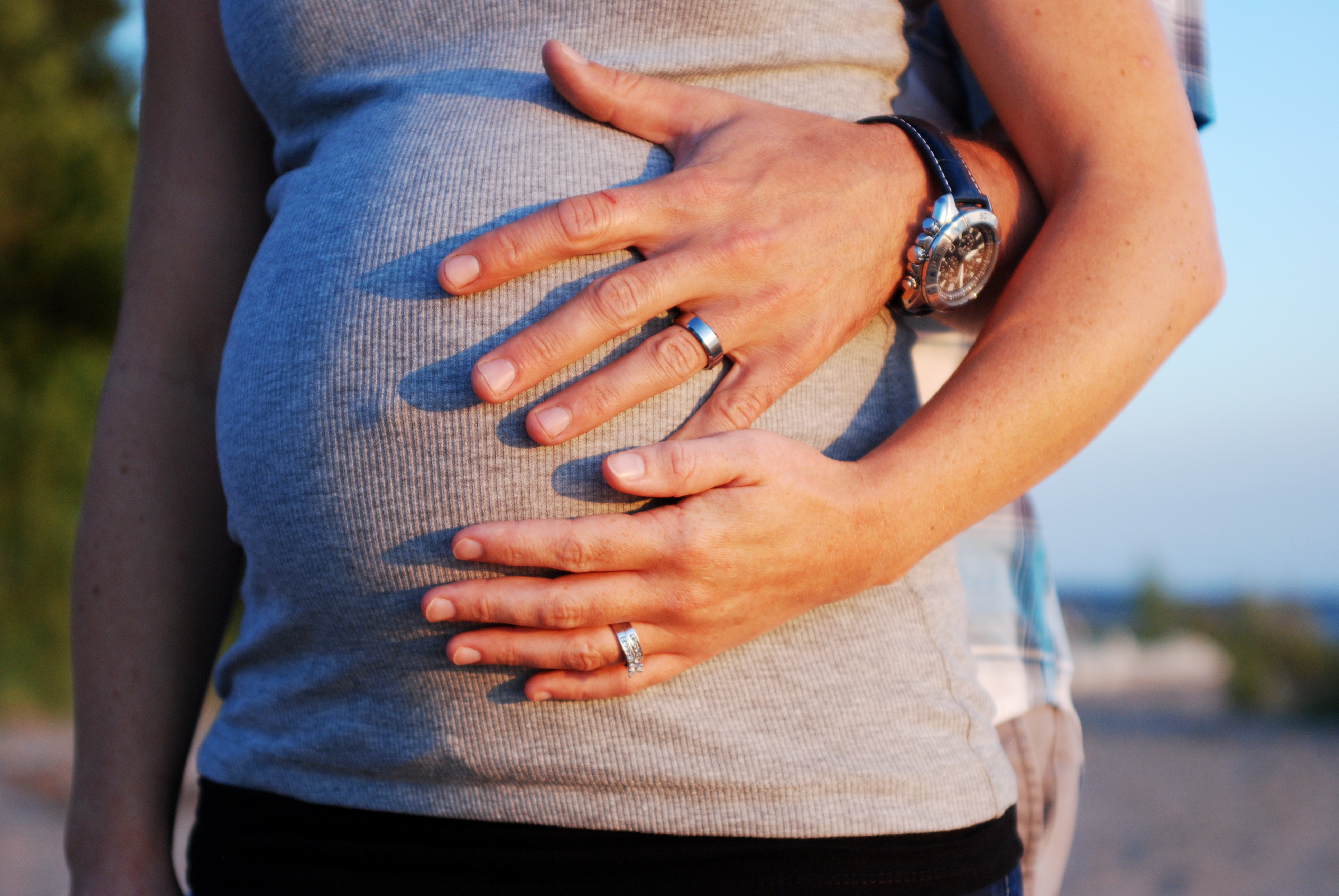 adult, ring, emotion, day, tummy, pregnancy, hands, parent, young, body part, maternity, belly, people, positive emotion, men, holding, 4K, husband, jewelry, HD Wallpaper