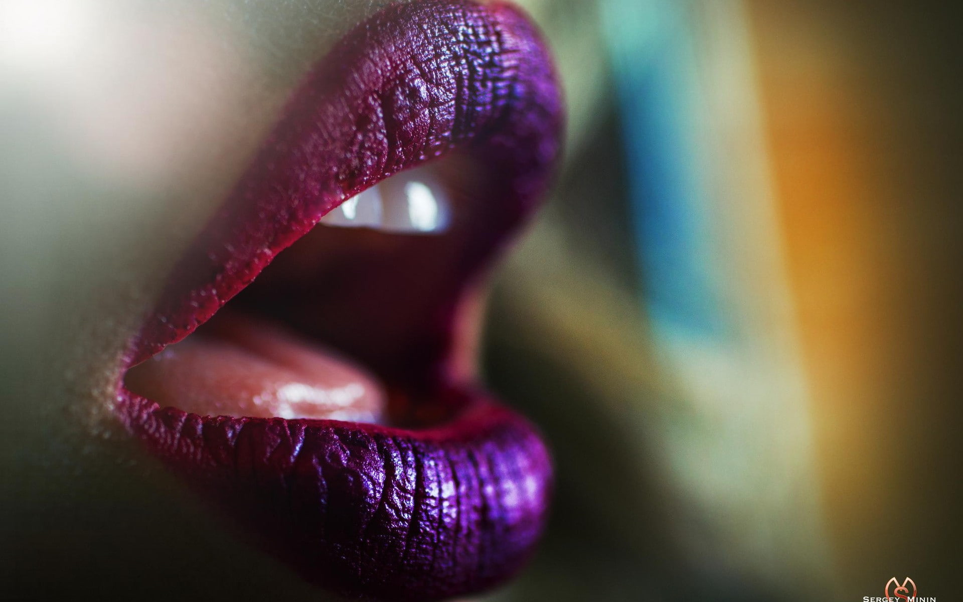 mouth open, lips, women, human lips, focus on foreground, body part, shiny, females, human face, one person, extreme close-up, adult, human body part, Sergey Minin, HD Wallpaper