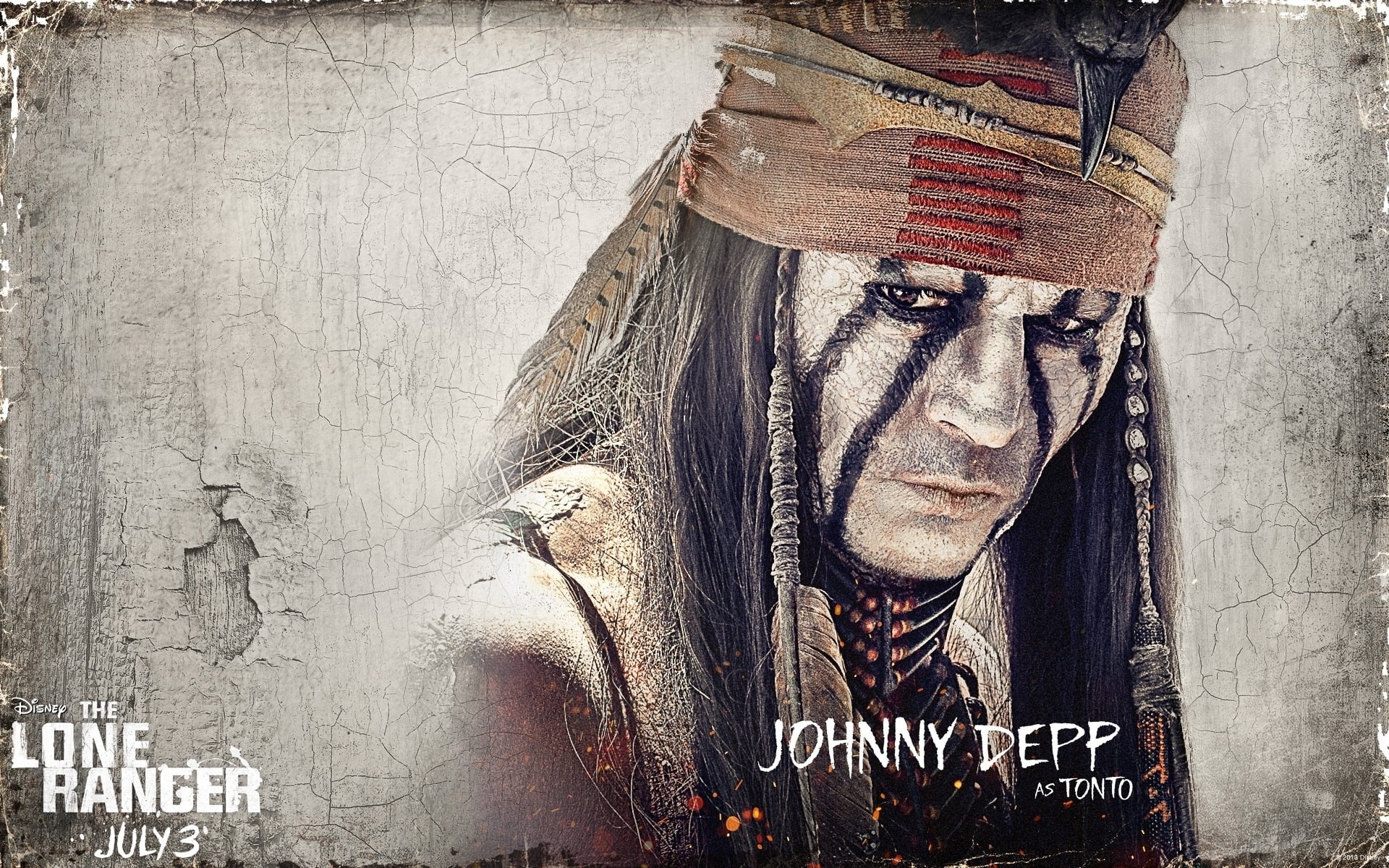 indian, disney, Johnny Depp, movie, man, 1080P, actor, the lone ranger, The Lone Ranger (2013), poster, HD Wallpaper