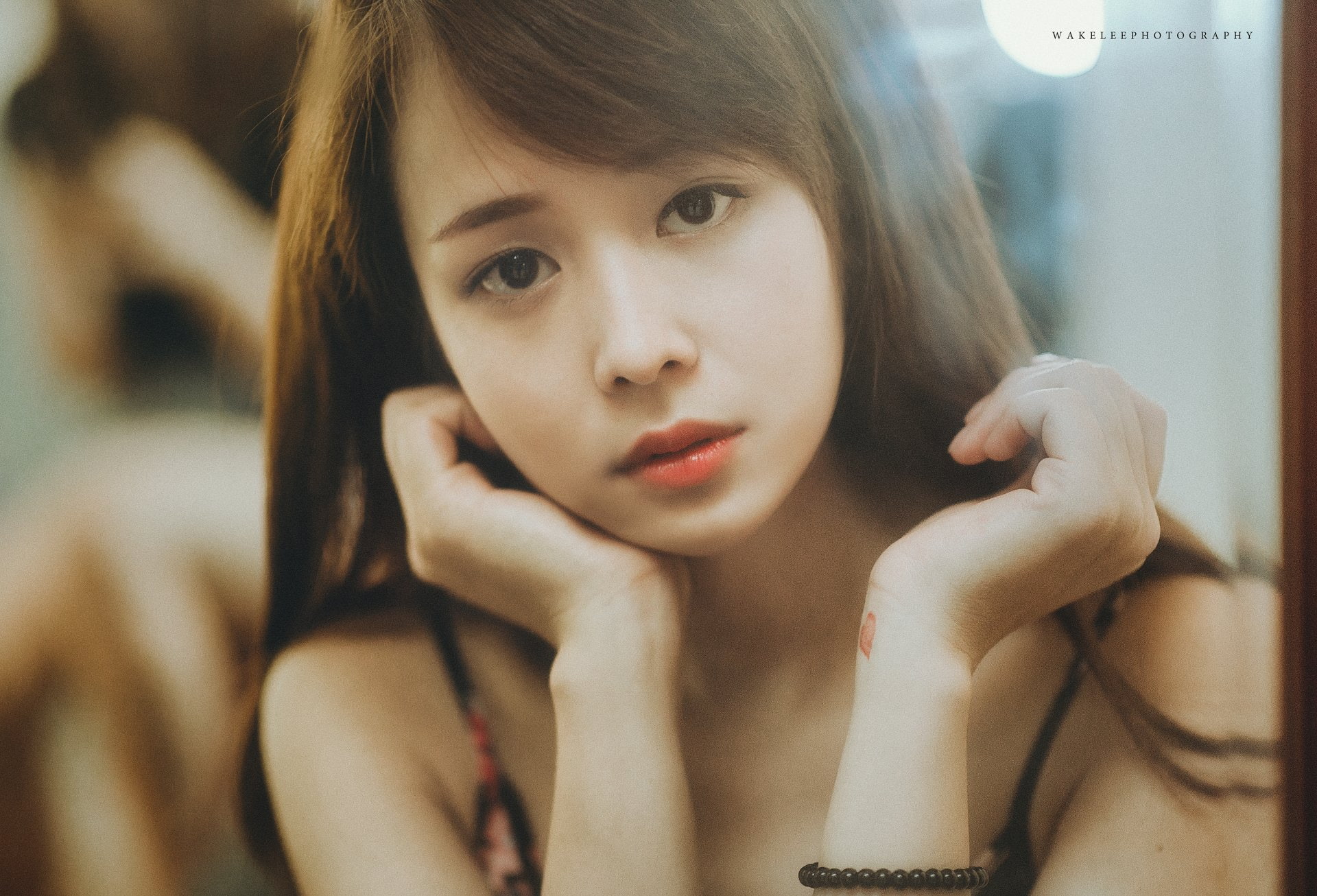 window, 1080P, beauty, human face, depression - sadness, Asian, hand, beautiful woman, Women, headshot, adult, close-up, body part, sadness, human body part, HD Wallpaper
