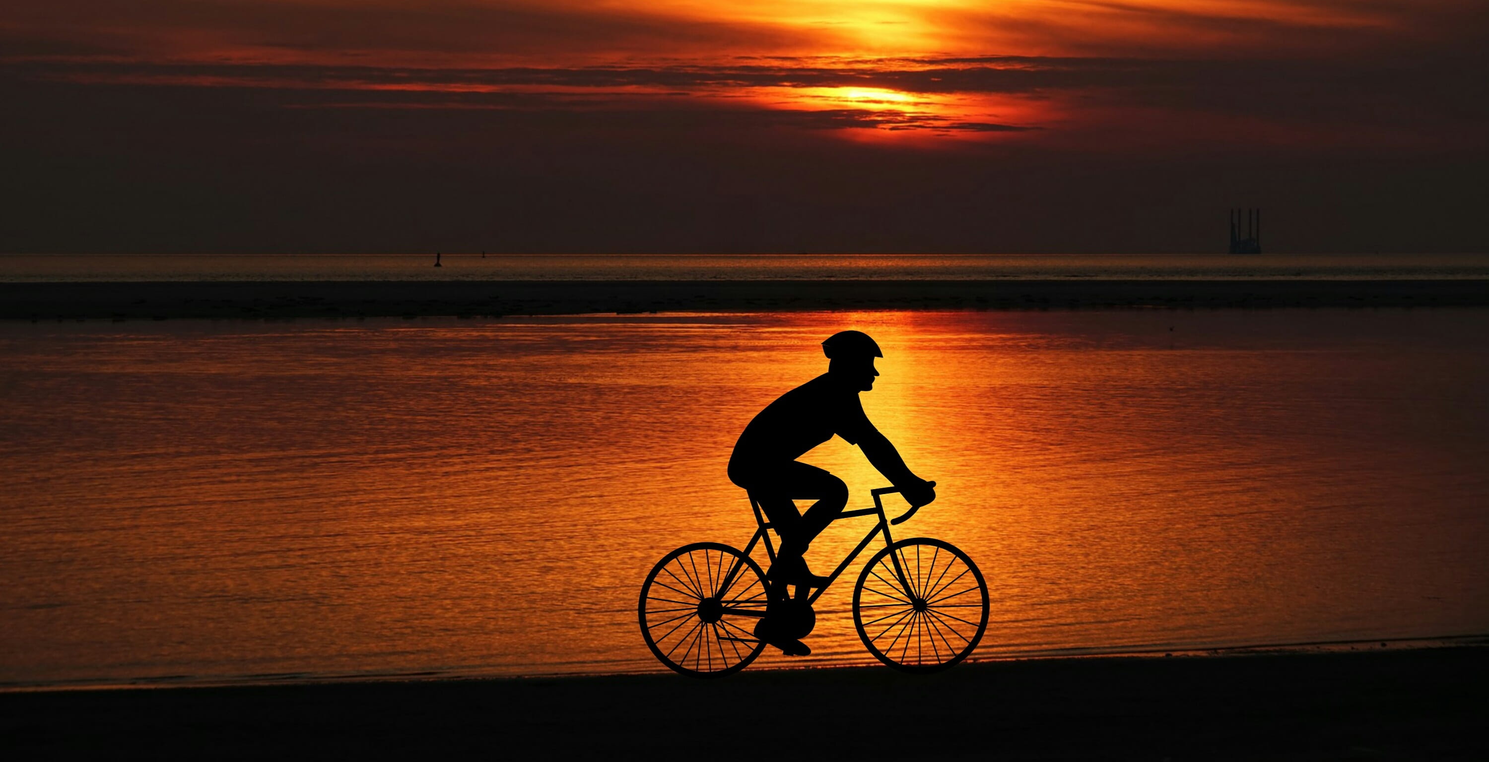 men, riding, horizontal, man, one person, sunset, design, near, dawn, night, release, panoramic, sea, dusk, light, ride, alone, landscape, travel, beauty in nature, HD Wallpaper