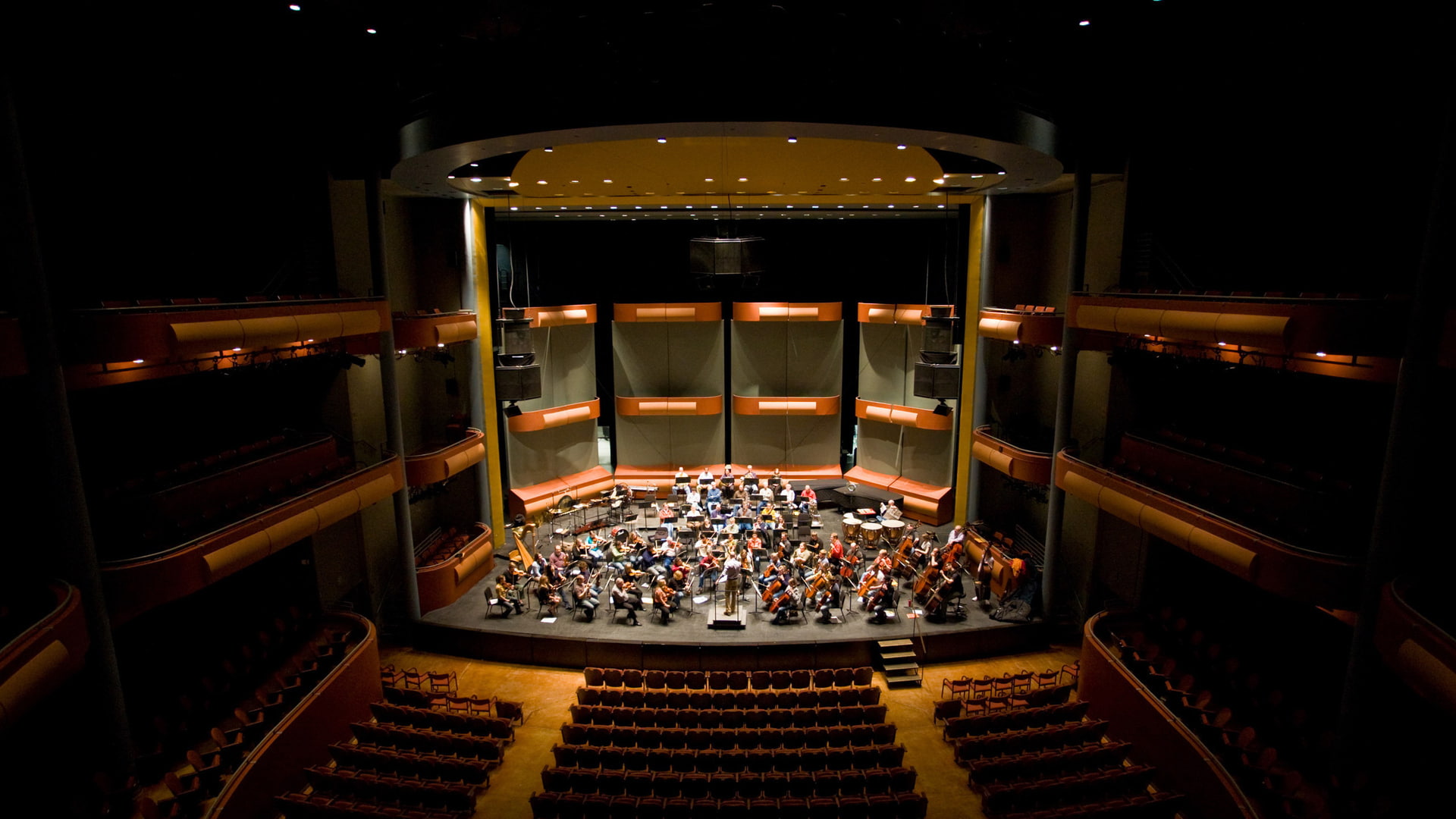 rehearsal, orchestra, theaters, 1080P, stages, musician, HD Wallpaper