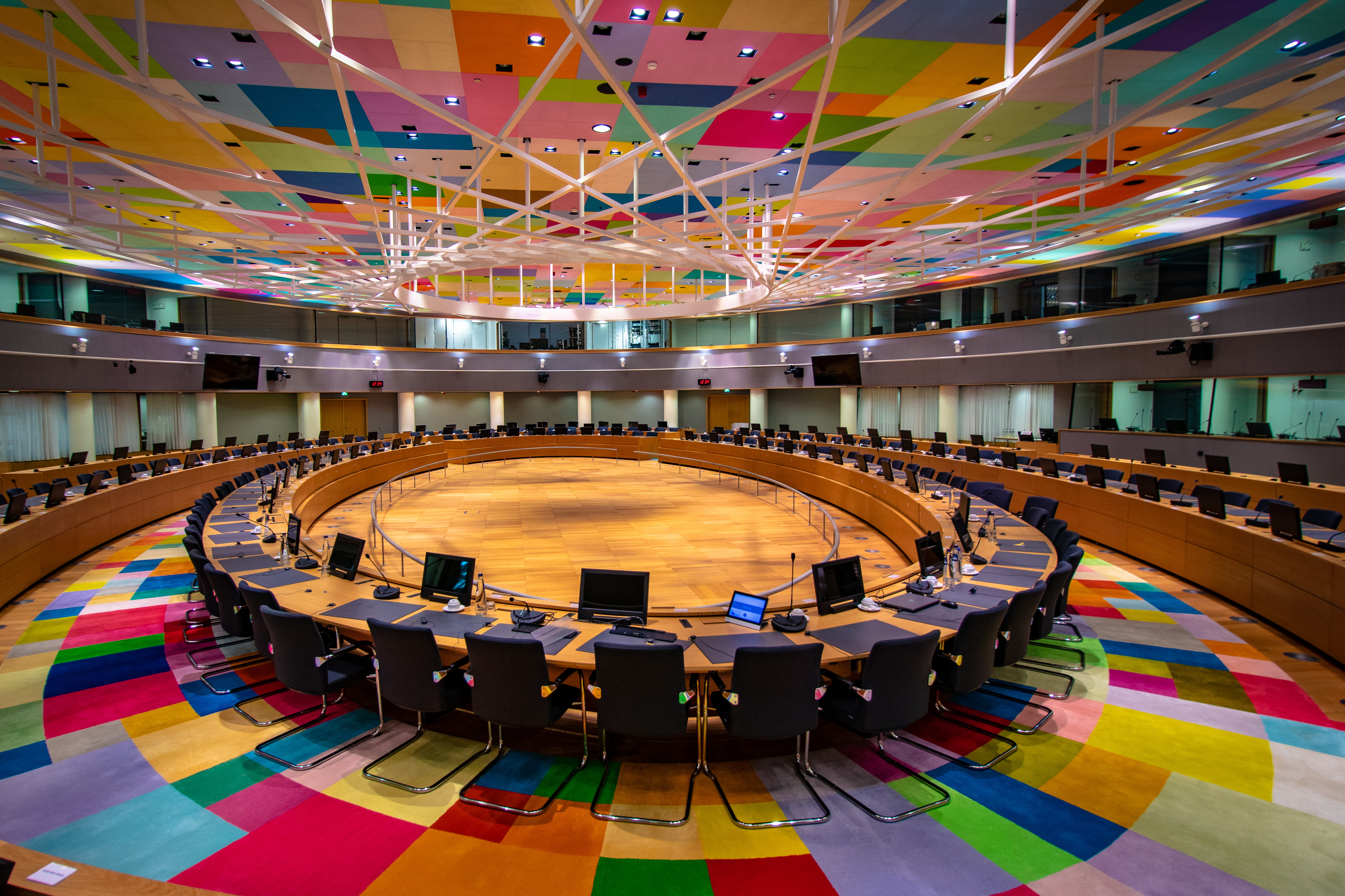oval, lighting equipment, belgium, arts culture and entertainment, table, no people, egg, seat, bruxelles, wood - material, european council, auditorium, HD Wallpaper