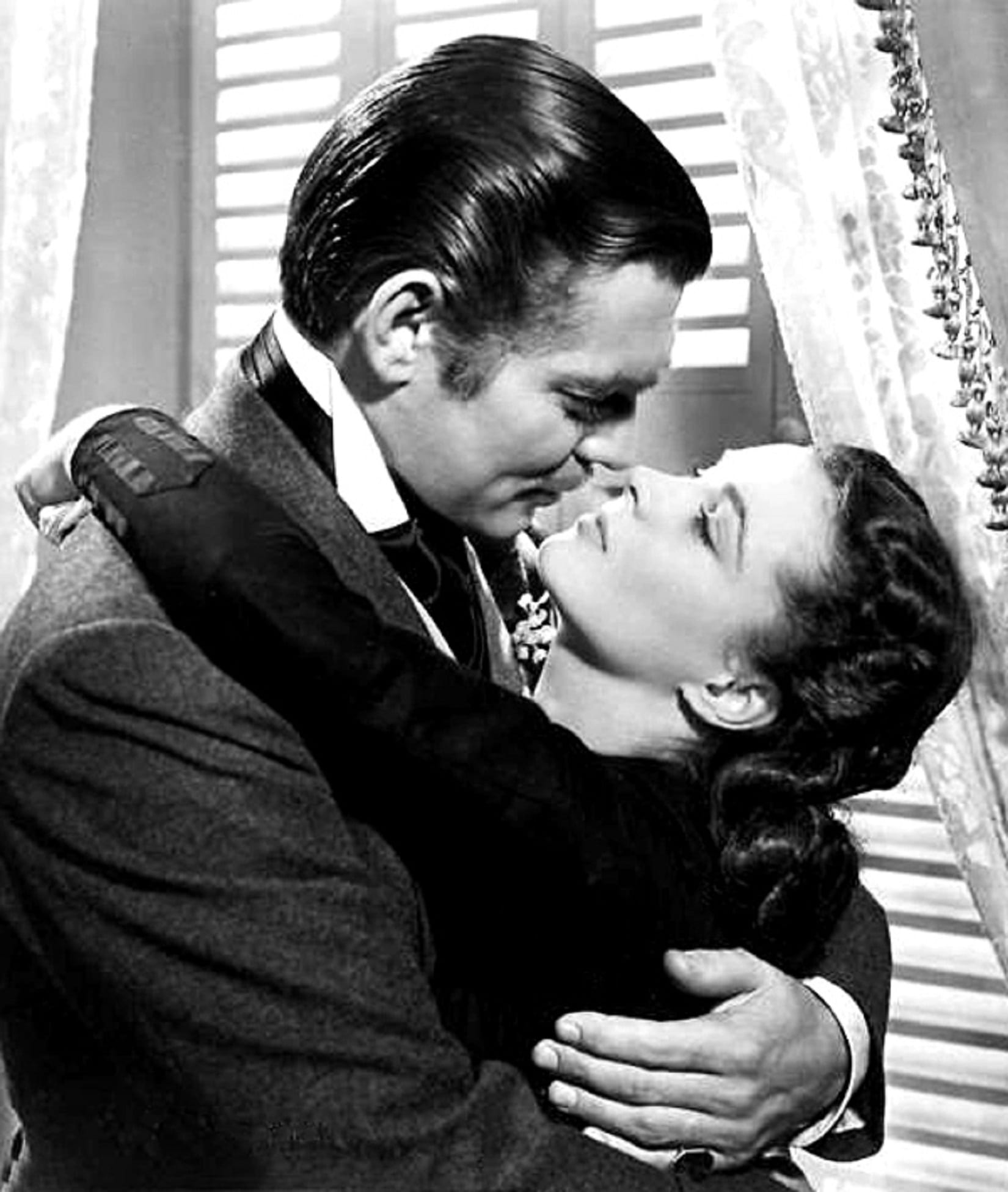 vintage, adult, heterosexual couple, clark gable, people, women, hugging, two people, hollywood, stars, couple - relationship, emotion, bonding, 1080P, Phone HD Wallpaper