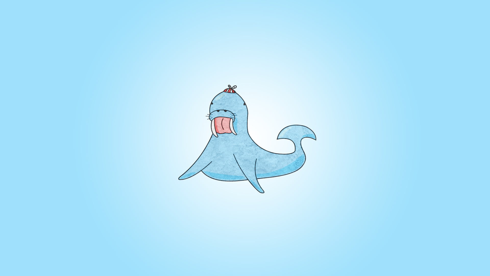 single object, blue, blue background, digital composite, illustration, animal, nature, shape, animals, minimalism, 1080P, outdoors, clear sky, representation, HD Wallpaper