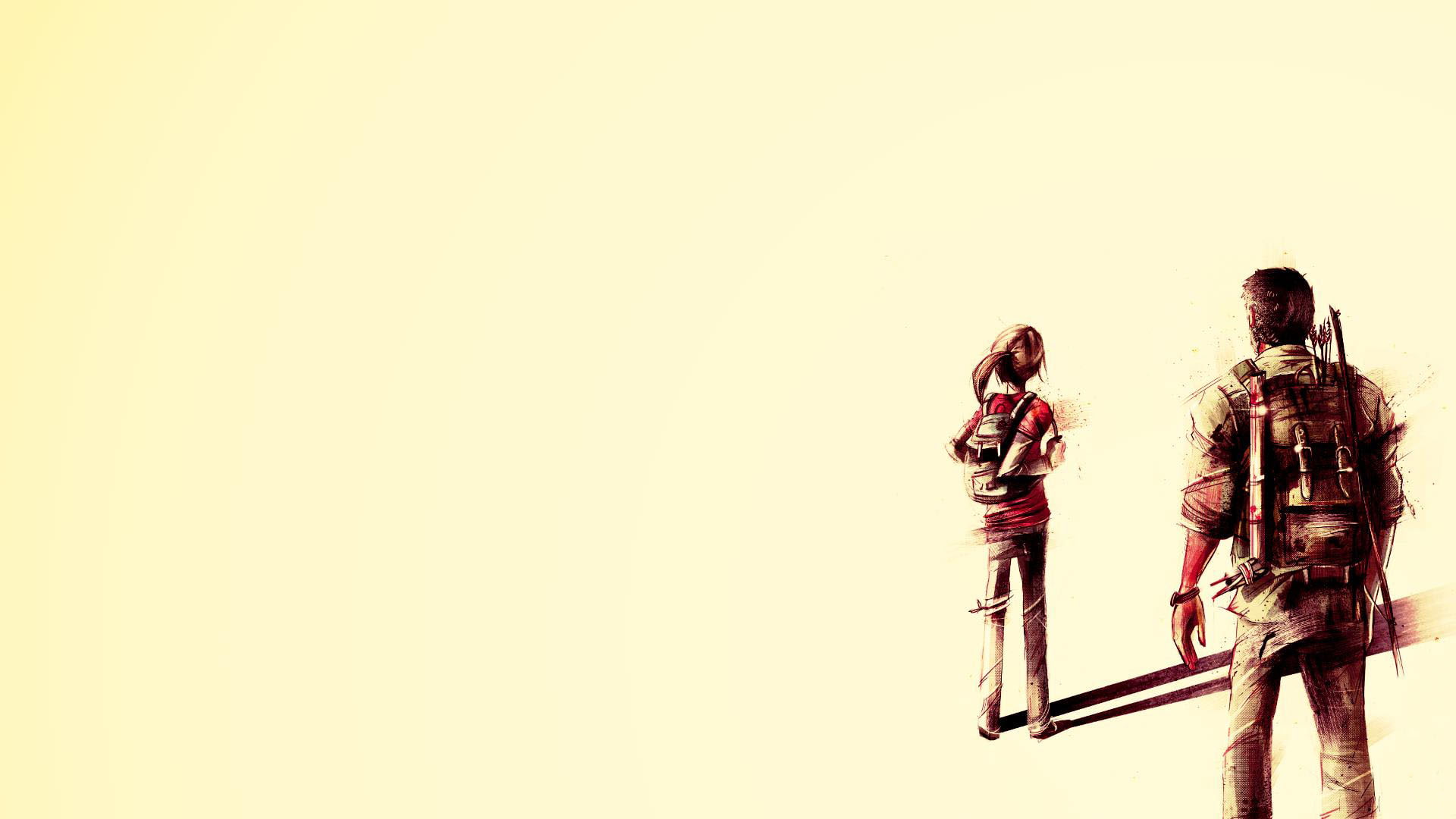 Ellie, art and craft, real people, love, day, outdoors, sky, standing, 1080P, representation, nature, clear sky, people, copy space, The Last of Us, two people, HD Wallpaper