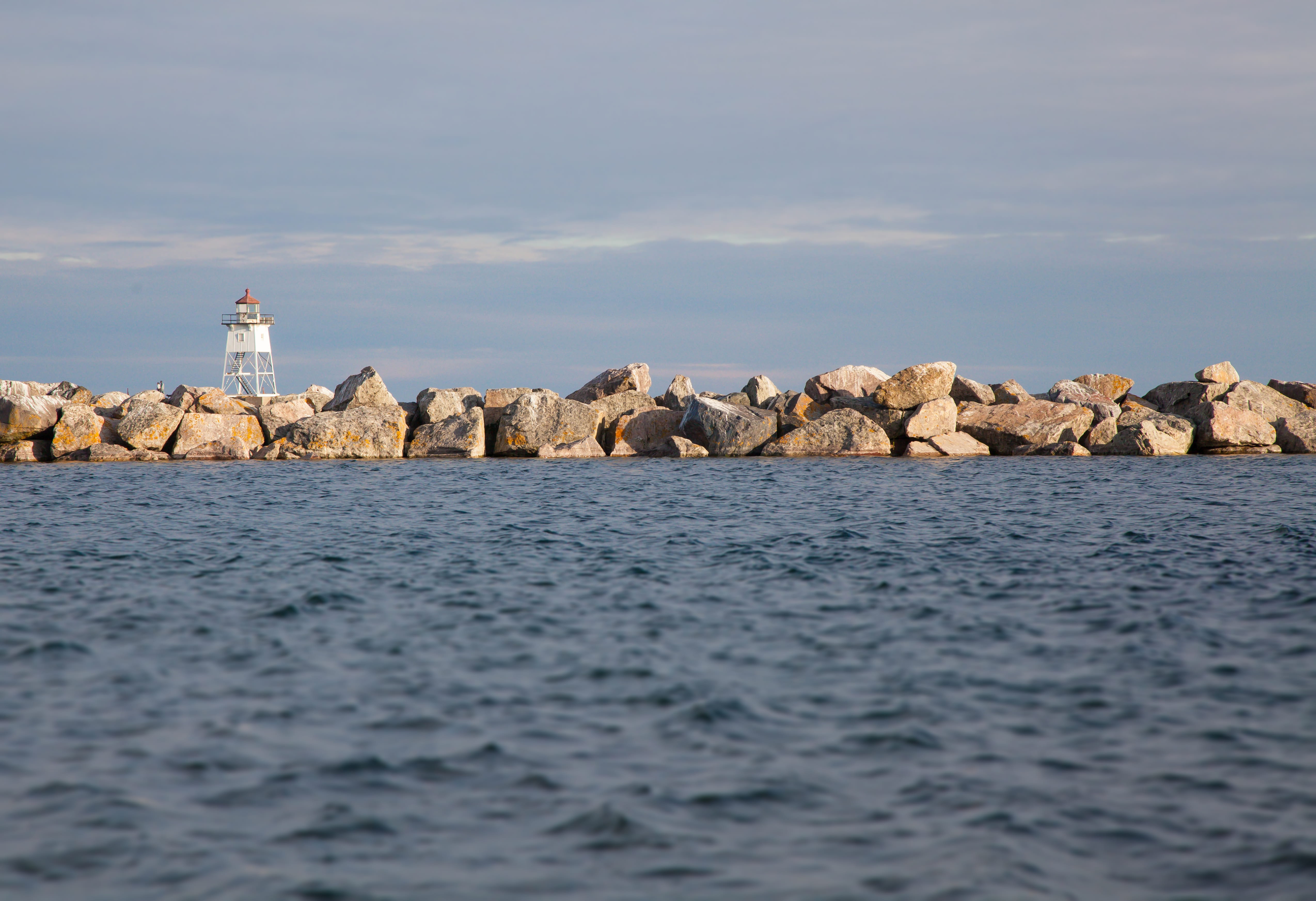 4K, tranquil scene, lake superior, architecture, no people, built structure, day, beach, tower, tofte, beauty in nature, landscape, rock - object, sea, HD Wallpaper