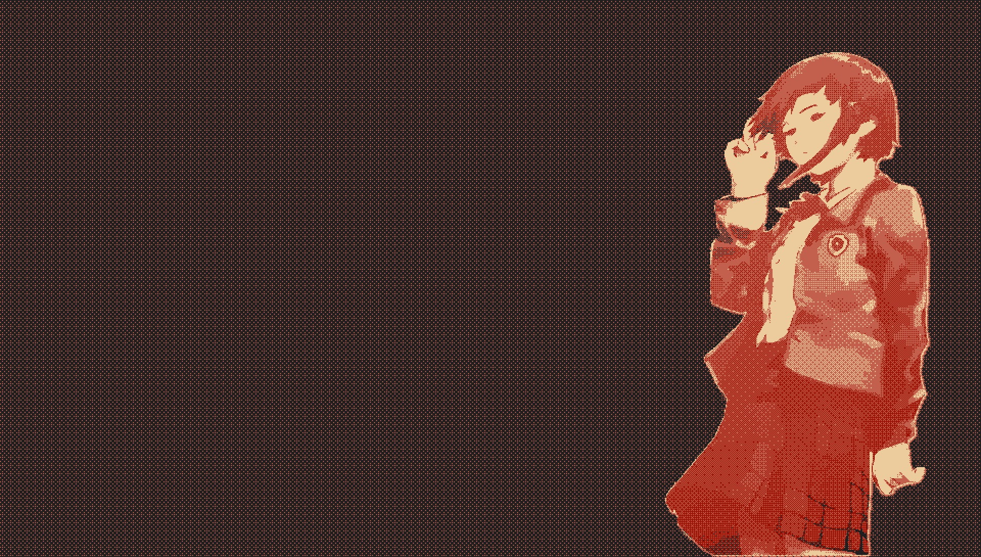 1080P, red, statue, human representation, no people, Lain Iwakura, religion, positive emotion, male likeness, female likeness, fashion, indoors, representation, HD Wallpaper