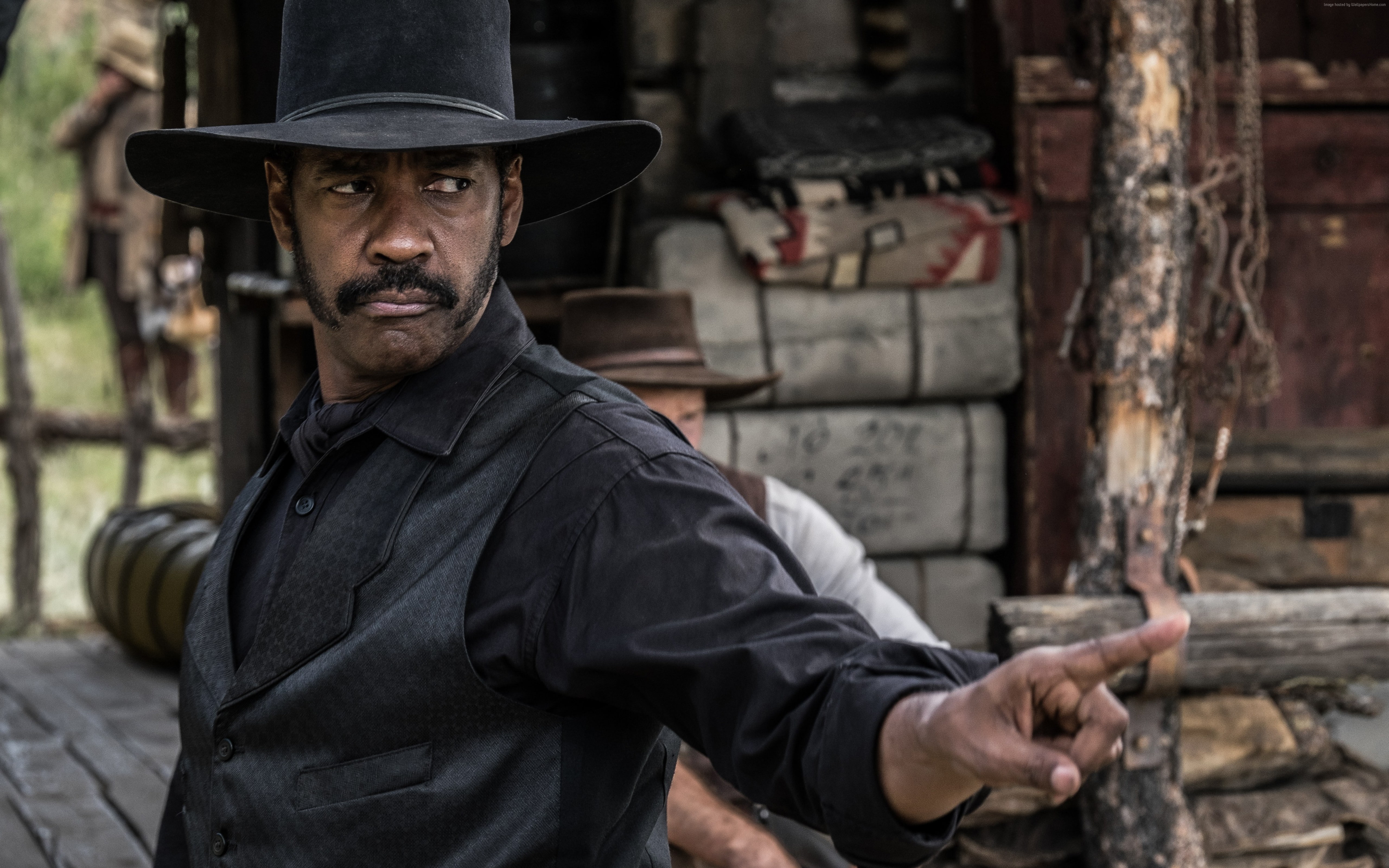 5K, The Magnificent Seven, Denzel Washington, HD Wallpaper