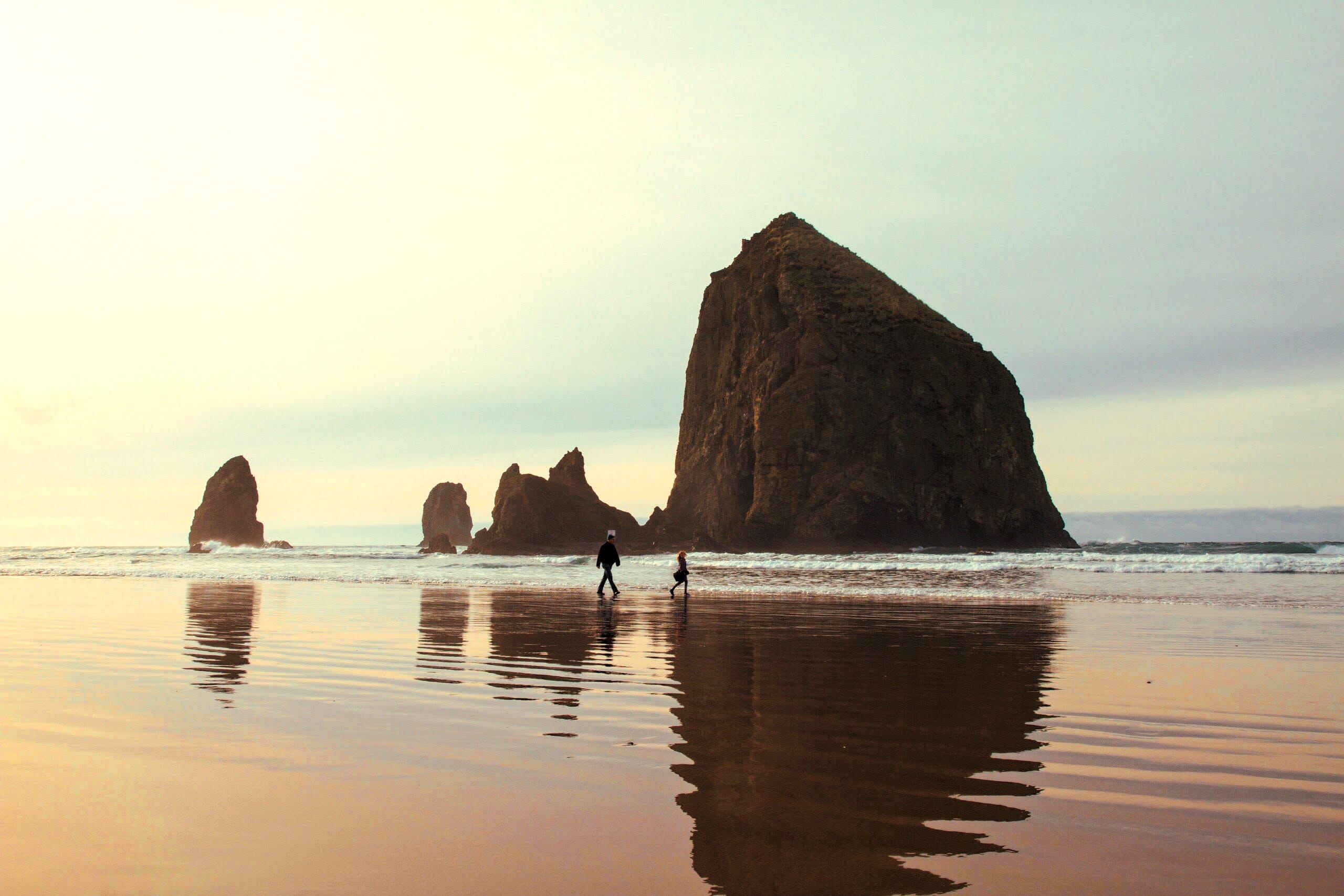 2K, beach, person, island, water, travel Destinations, landscape, sand, scenics - nature, rocky, hill, rock - Object, scenics, nature, blue, stack rock, HD Wallpaper
