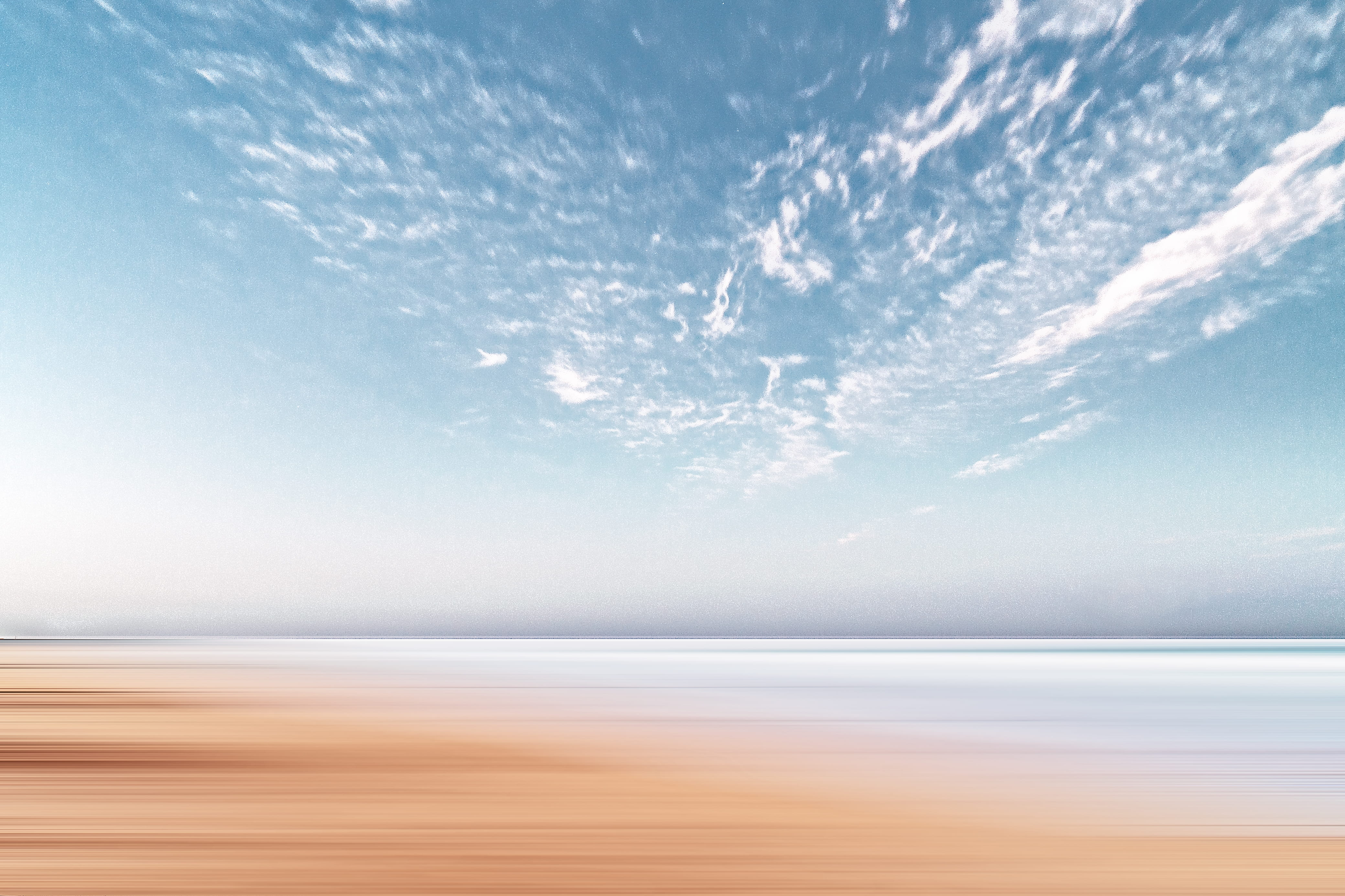 color Image, scenics - nature, sunlight, cirrus clouds, beach, shore, coastline, outdoors, water, horizon Over Water, beauty In Nature, idyllic, horizon, HD Wallpaper