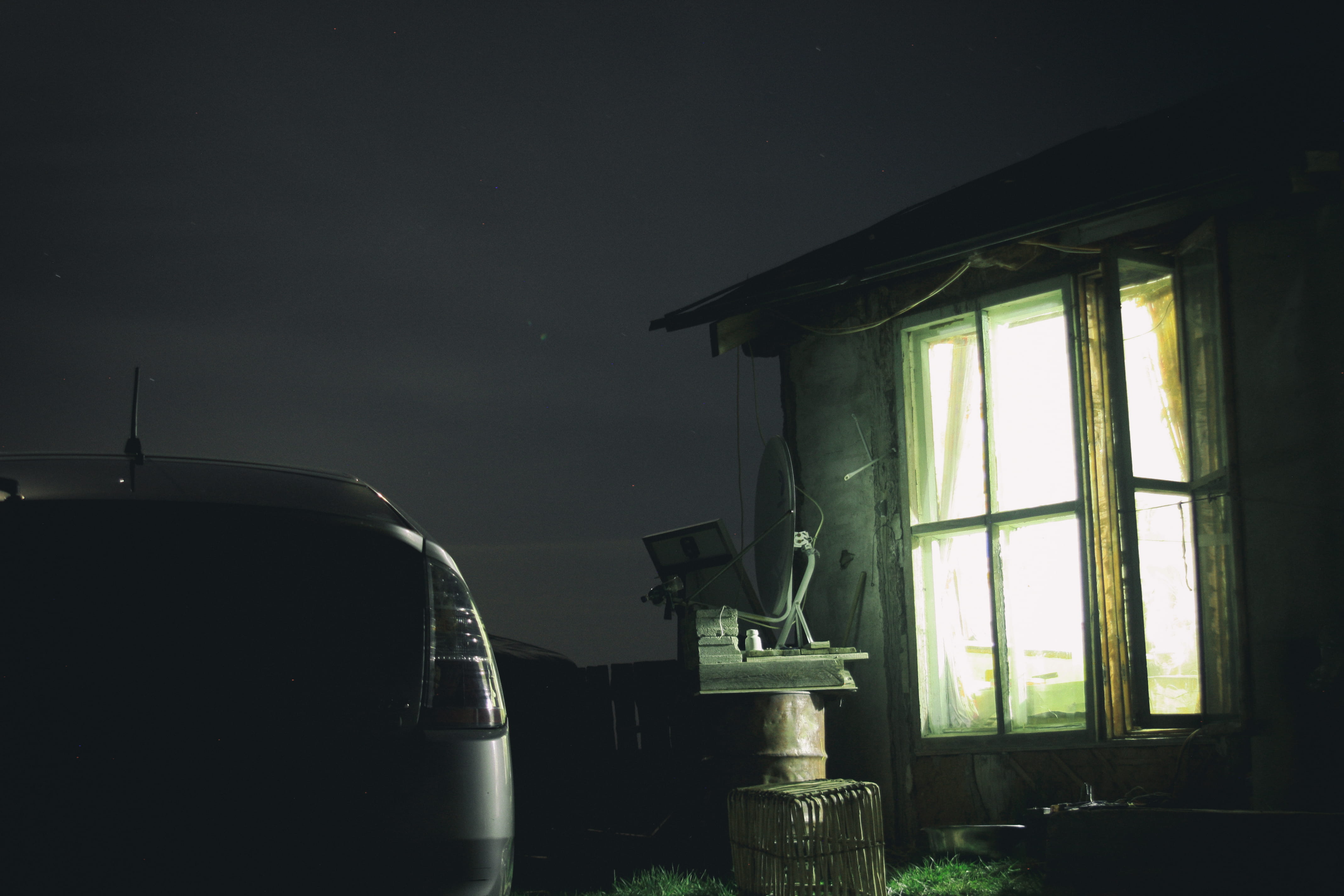 mode of transportation, old, happy, 4K, glass - material, abandoned, window, mongolia, beautiful, nature, house, light, indoors, sanetwo, wonderful, no people, HD Wallpaper