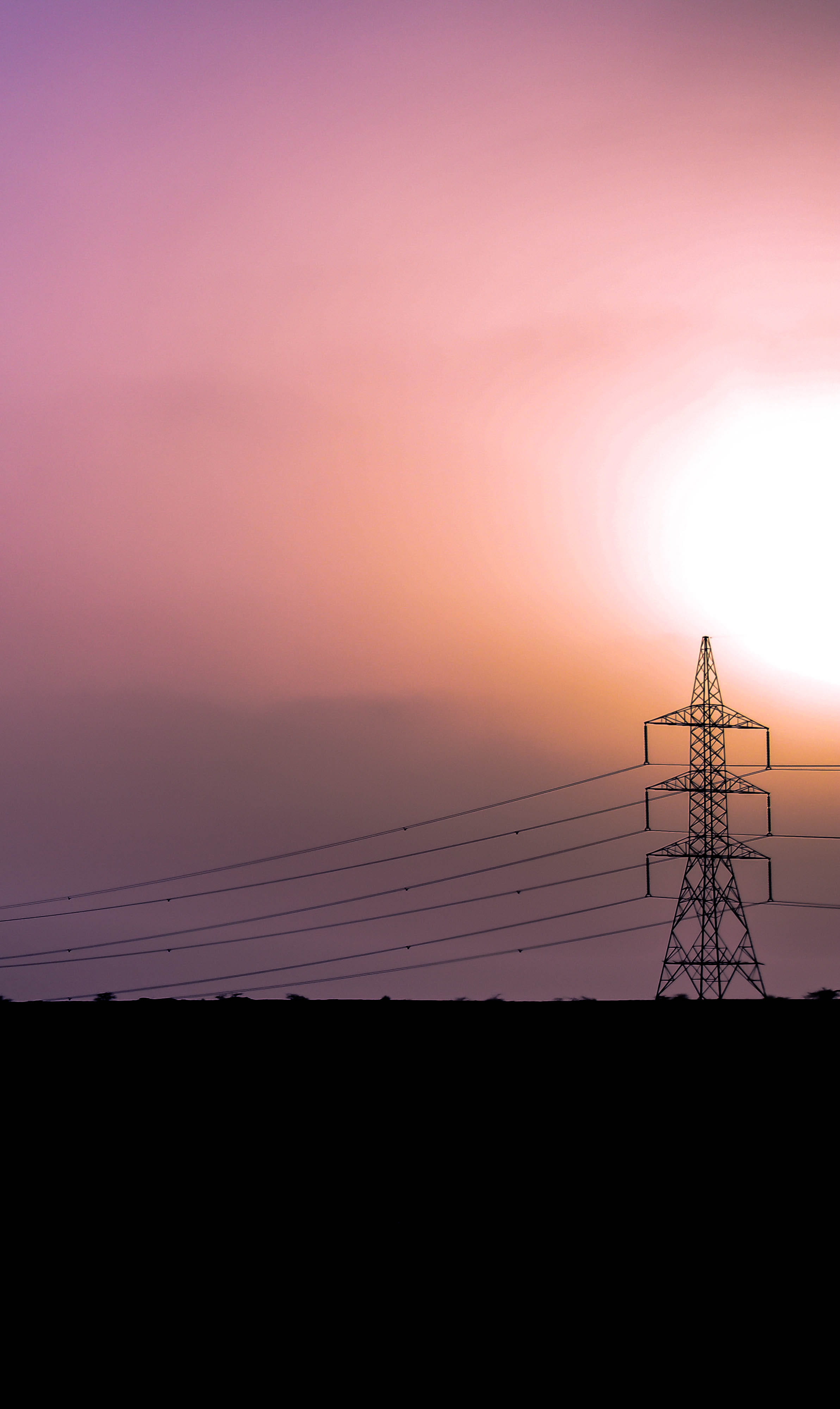 tranquility, power supply, outdoors, scenics - nature, no people, orange color, nature, karachi - hyderabad motorway, fuel and power generation, electricity pylon, Phone HD Wallpaper