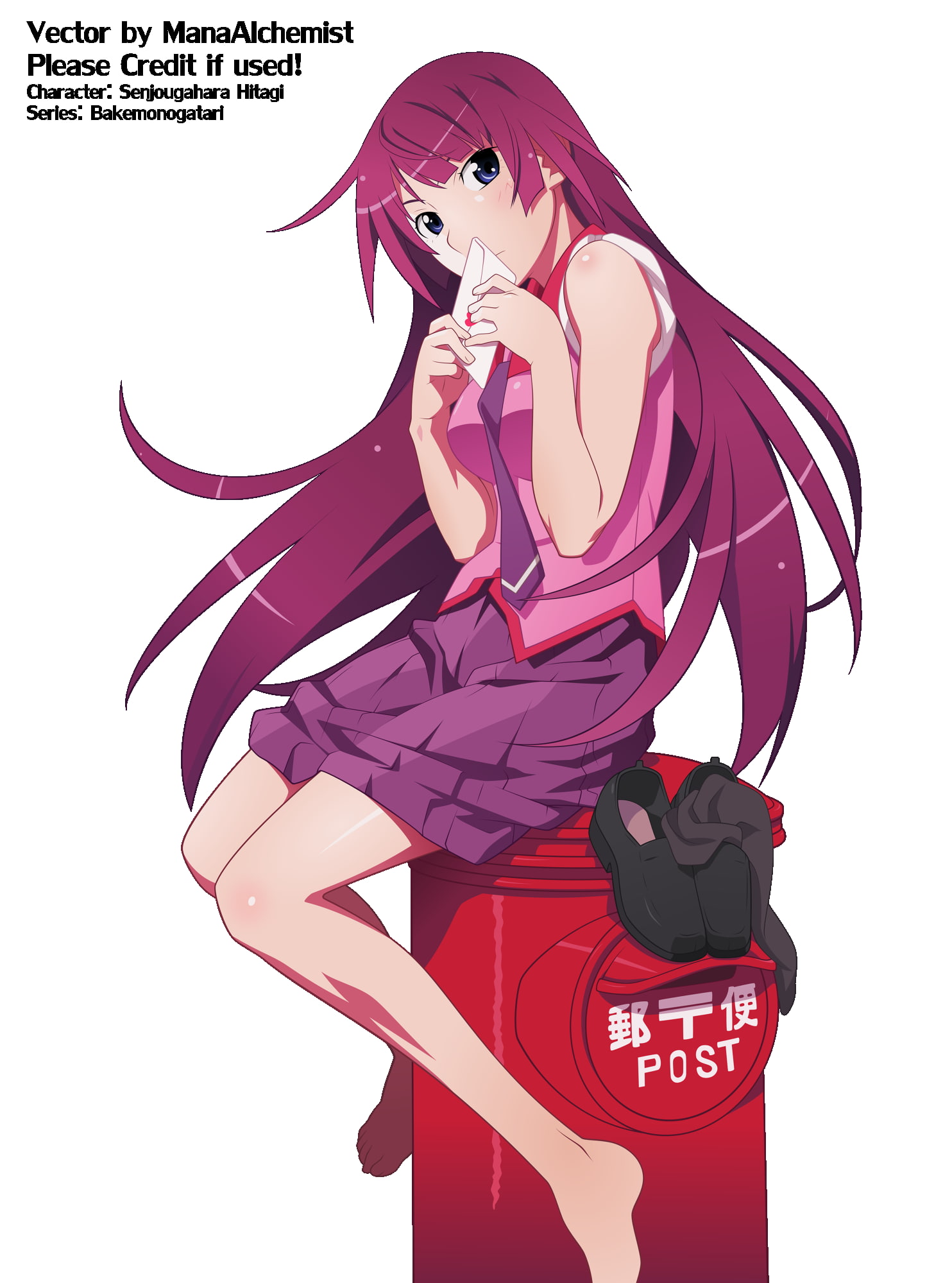 Monogatari Series, white background, Senjougahara Hitagi, young adult, one person, hand, human body part, women, cartoon, healthy lifestyle, females, 1080P, Phone HD Wallpaper