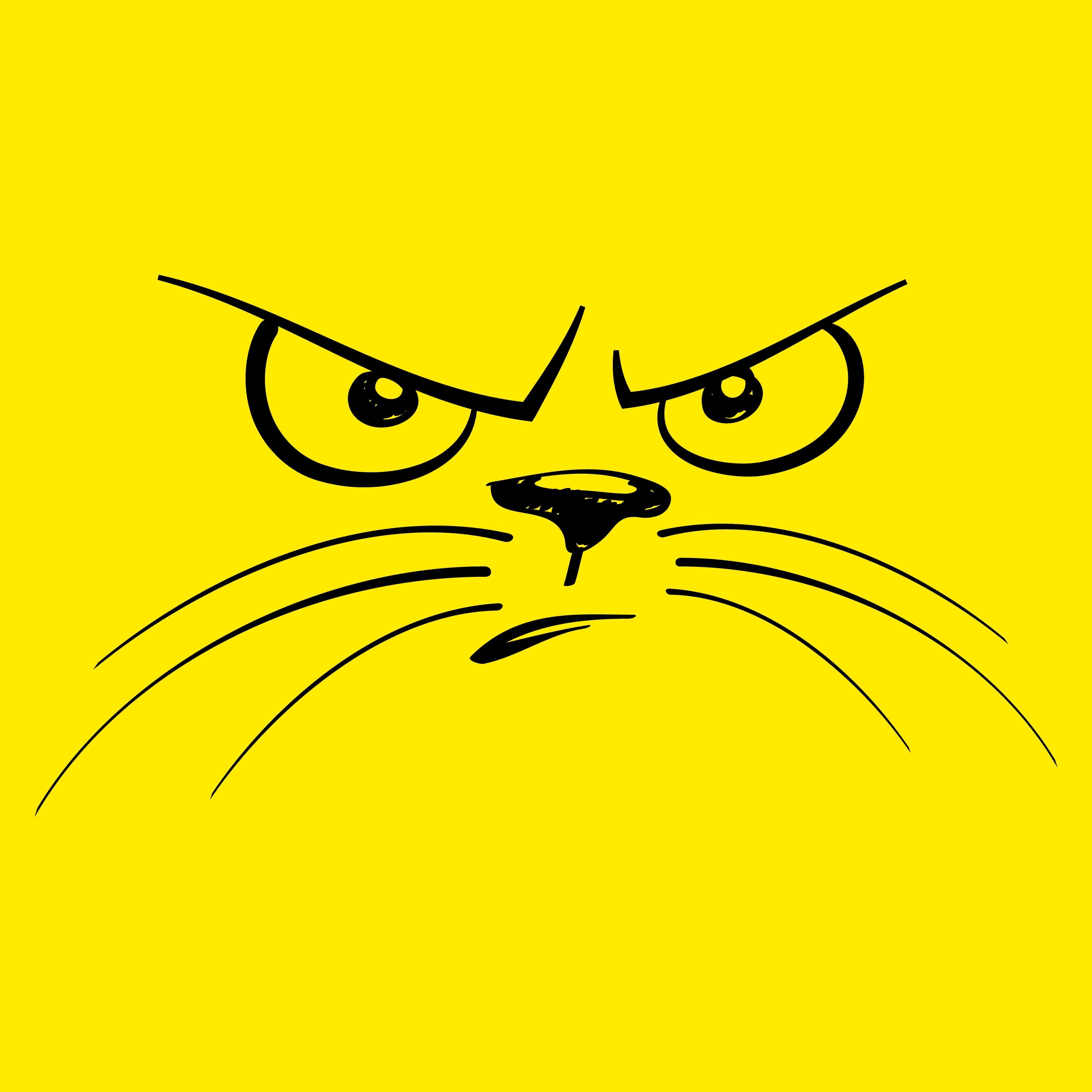 creativity, 2K, activity, angry, outdoors, cat, yellow, animal wildlife, copy space, invertebrate, animal representation, close-up, smiley, animal themes, Phone HD Wallpaper