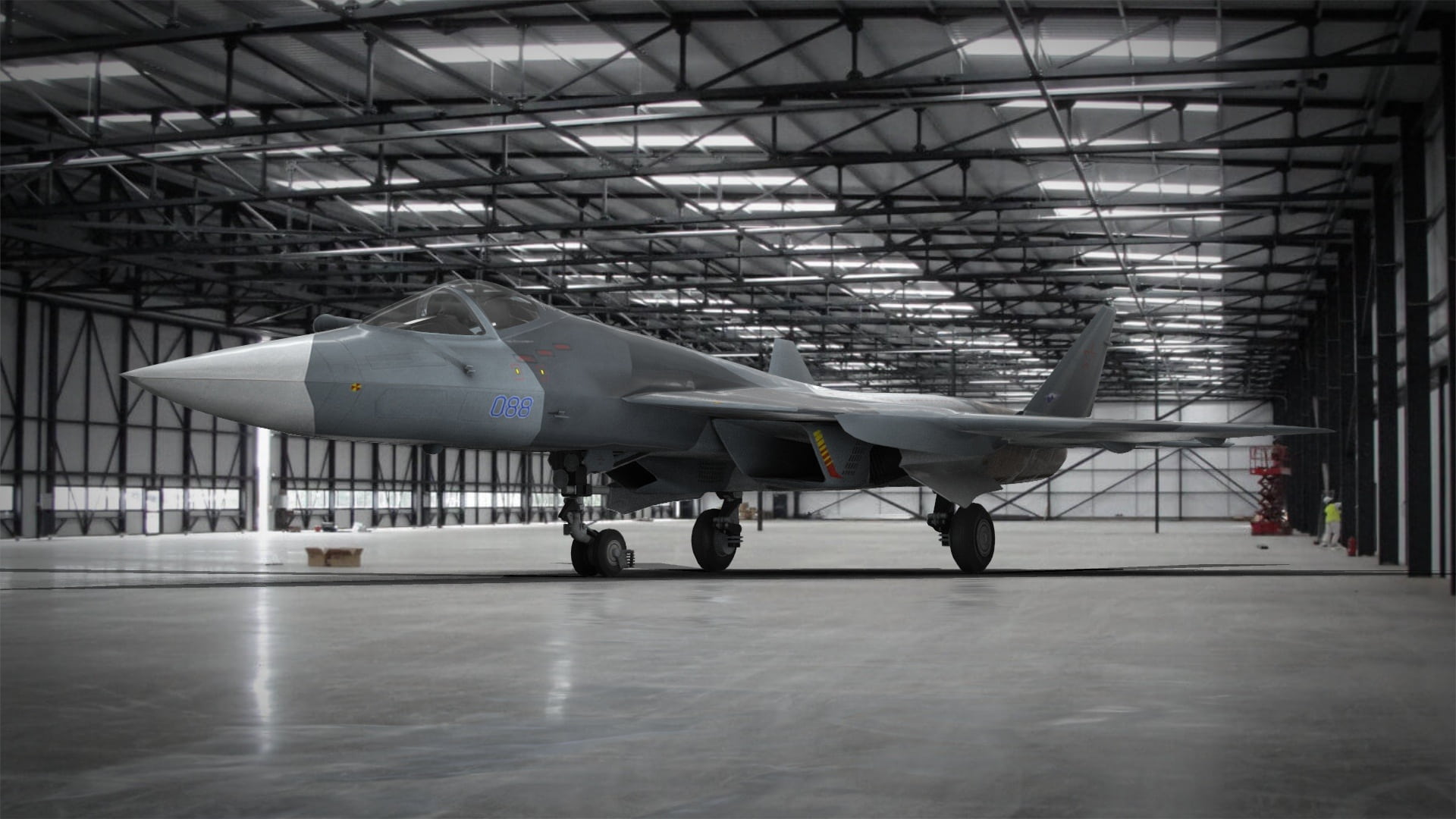 built structure, t50 pak-fa, ceiling, russian, aviation, russian aircraft, transportation, aircraft, fighter, airplane hangar, aerospace industry, air vehicle, HD Wallpaper