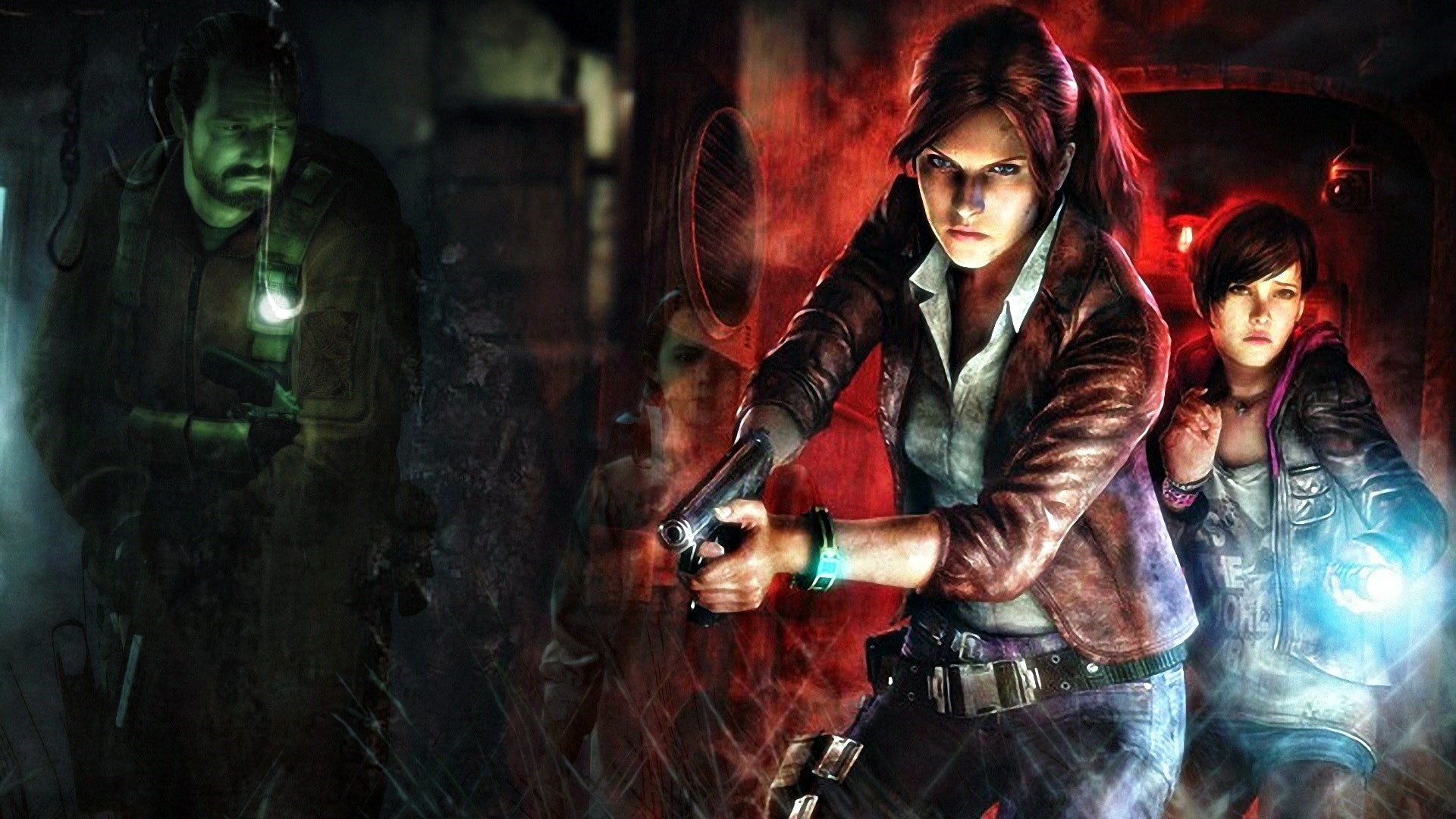 resident evil revelations 2, illuminated, beautiful woman, clubbing, 1080P, nightlife, night, portrait, fashion, beautiful people, men, emotion, women, HD Wallpaper