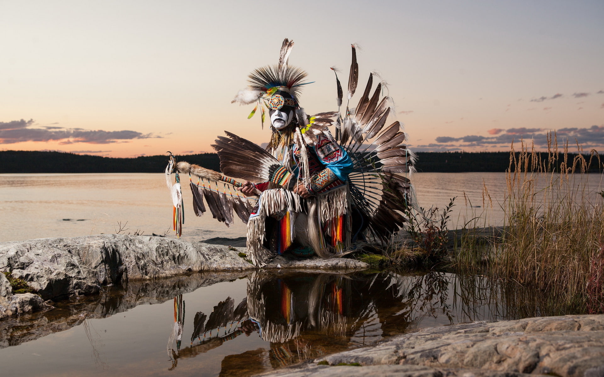 aboriginal, indian, 1080P, native, dancer, HD Wallpaper